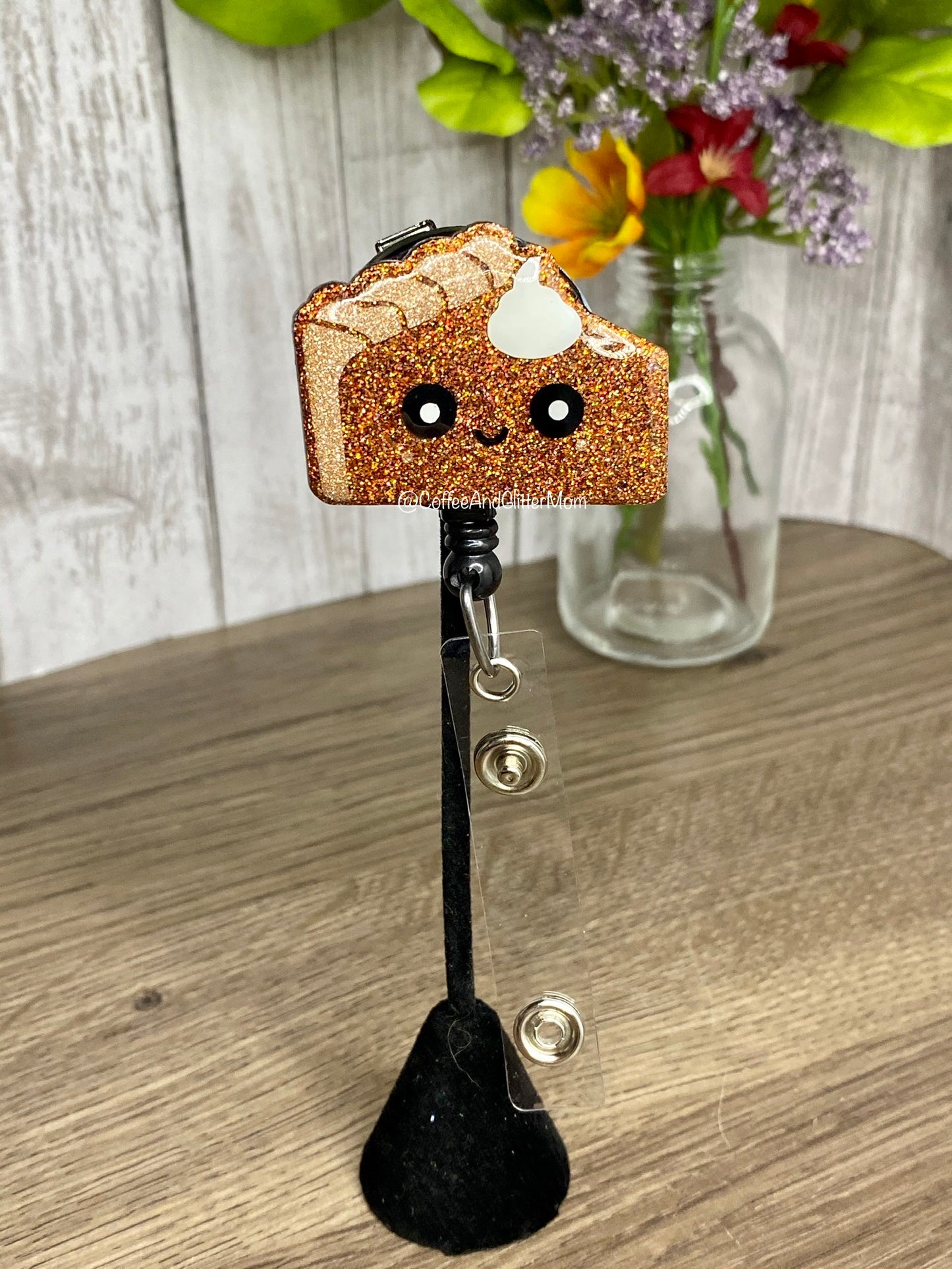 Pumpkin Pie Face Badge Reel