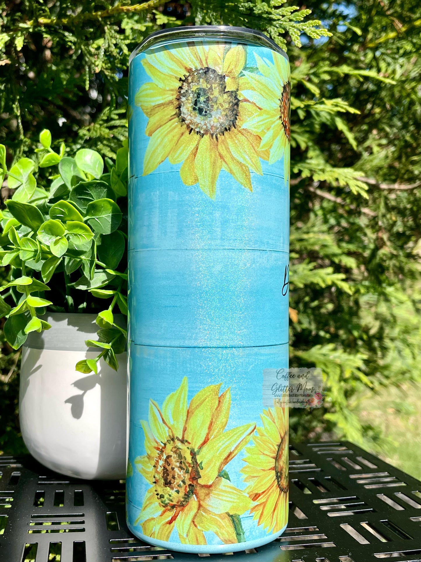 Same Shit Different Day 20oz Sunflower Mint Rainbow Skinny Tumbler