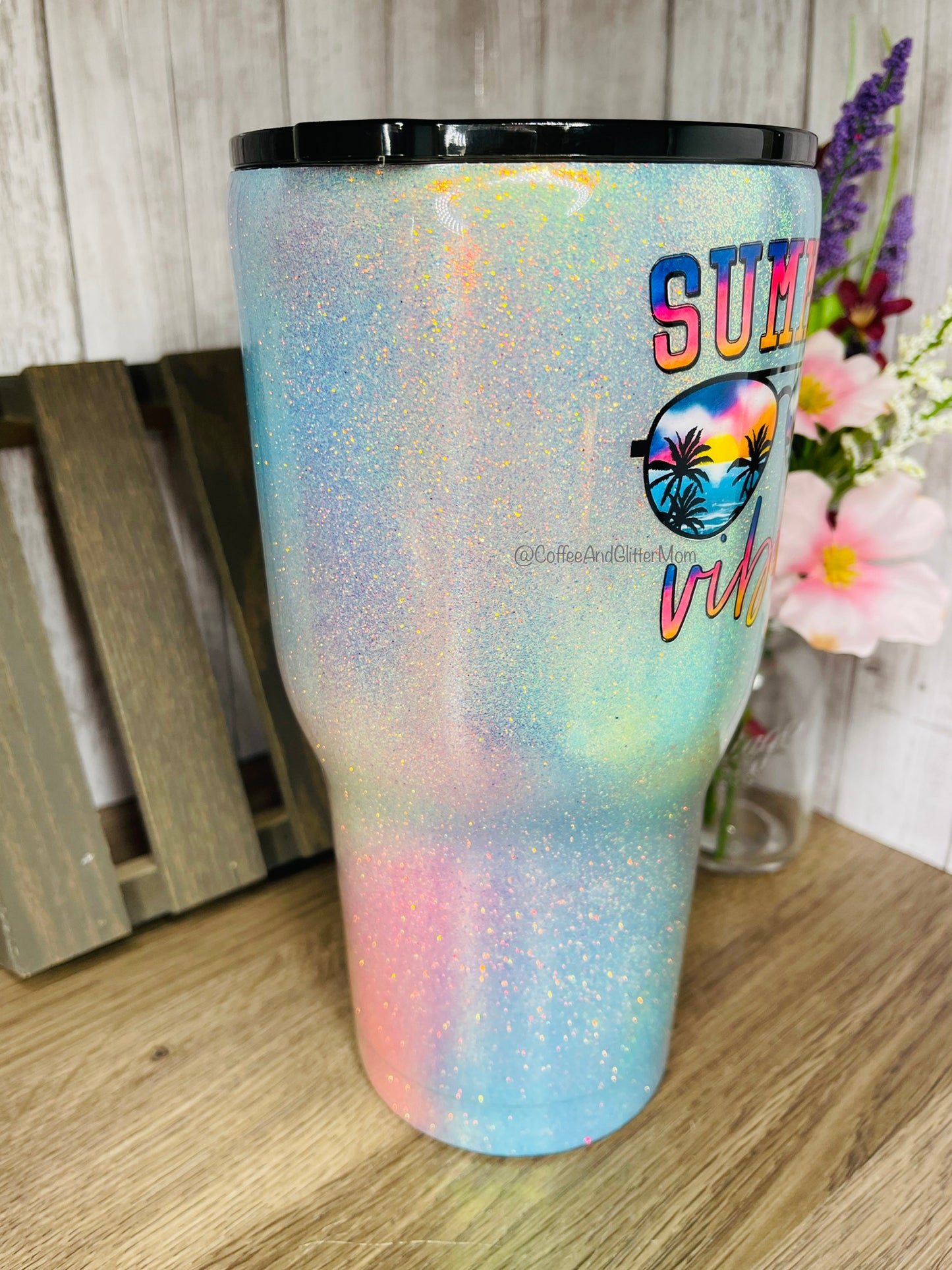 Summer Vibes Tie-Dye 30oz Slim Curve