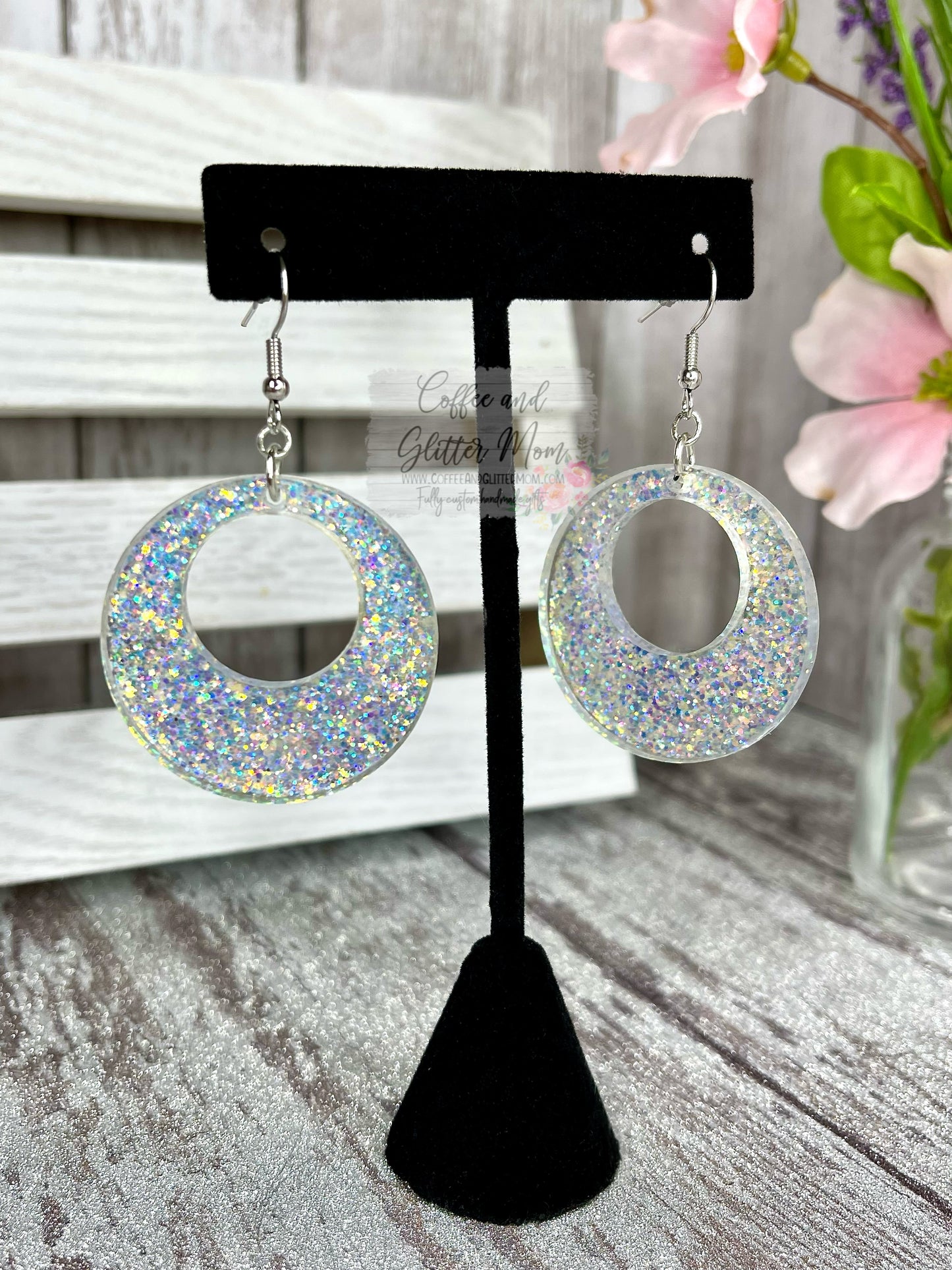 Paparazzi Silver Holographic Earrings