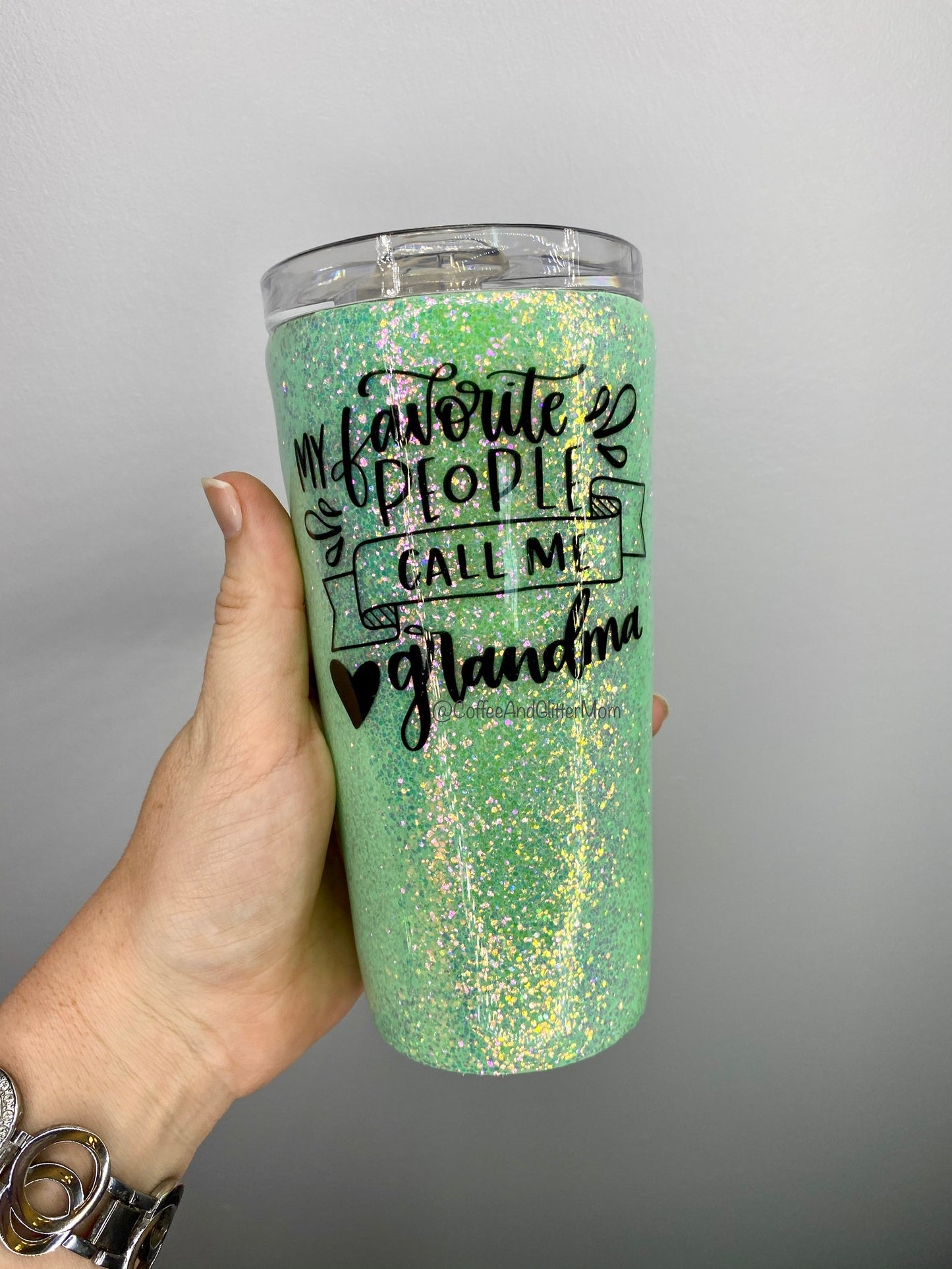 My Favorite People Call Me Grandma Opal Mint 16oz Slim Pint
