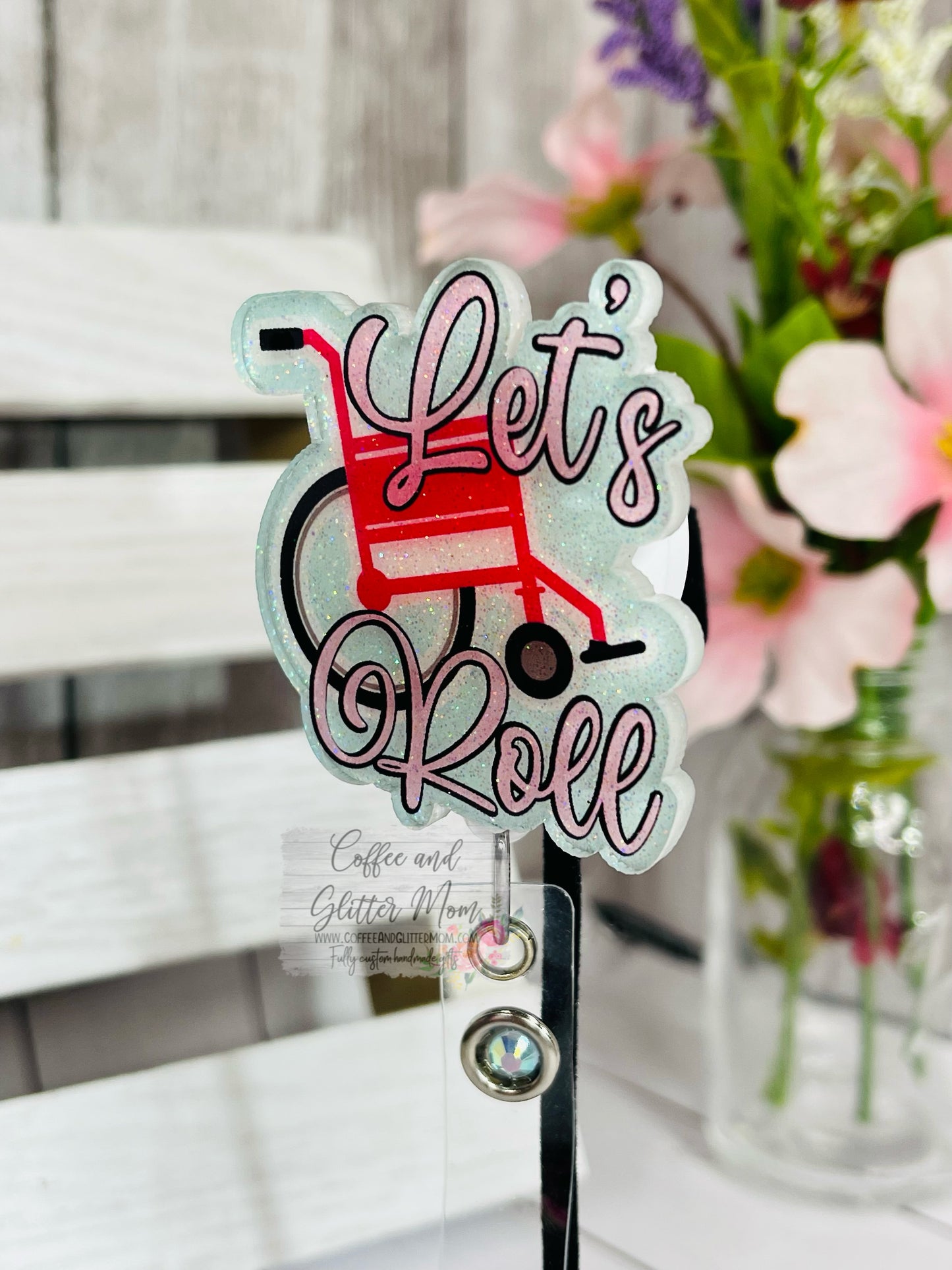 Let’s Roll Wheelchair Designer Badge Reel
