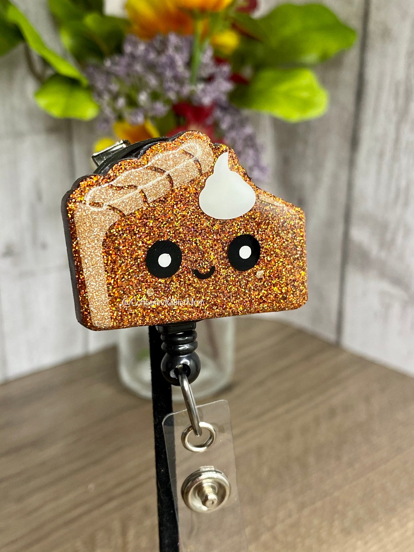 Pumpkin Pie Face Badge Reel