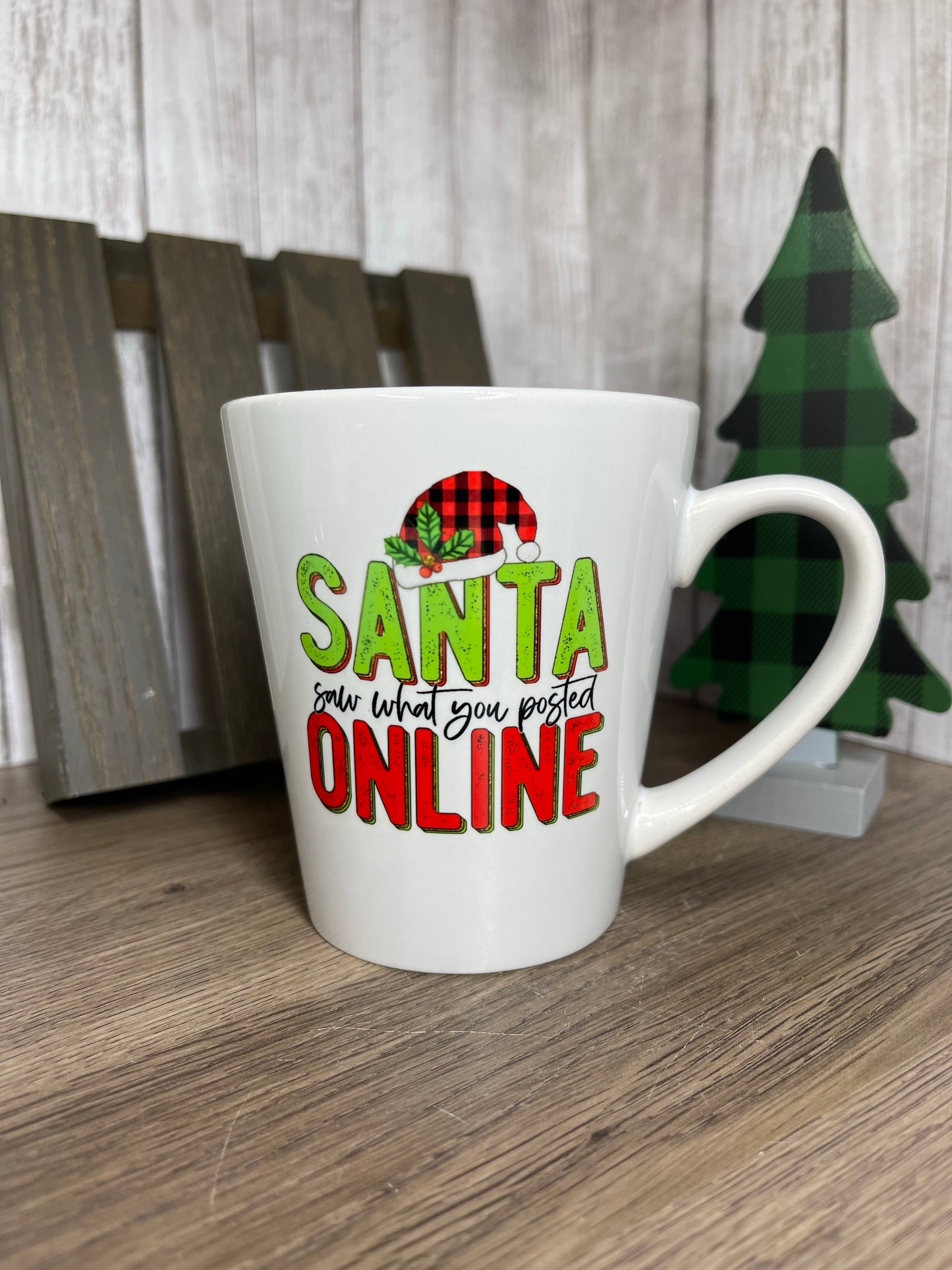 Mooey Christmas Heifer/ Santa Saw 12oz Ceramic Mug