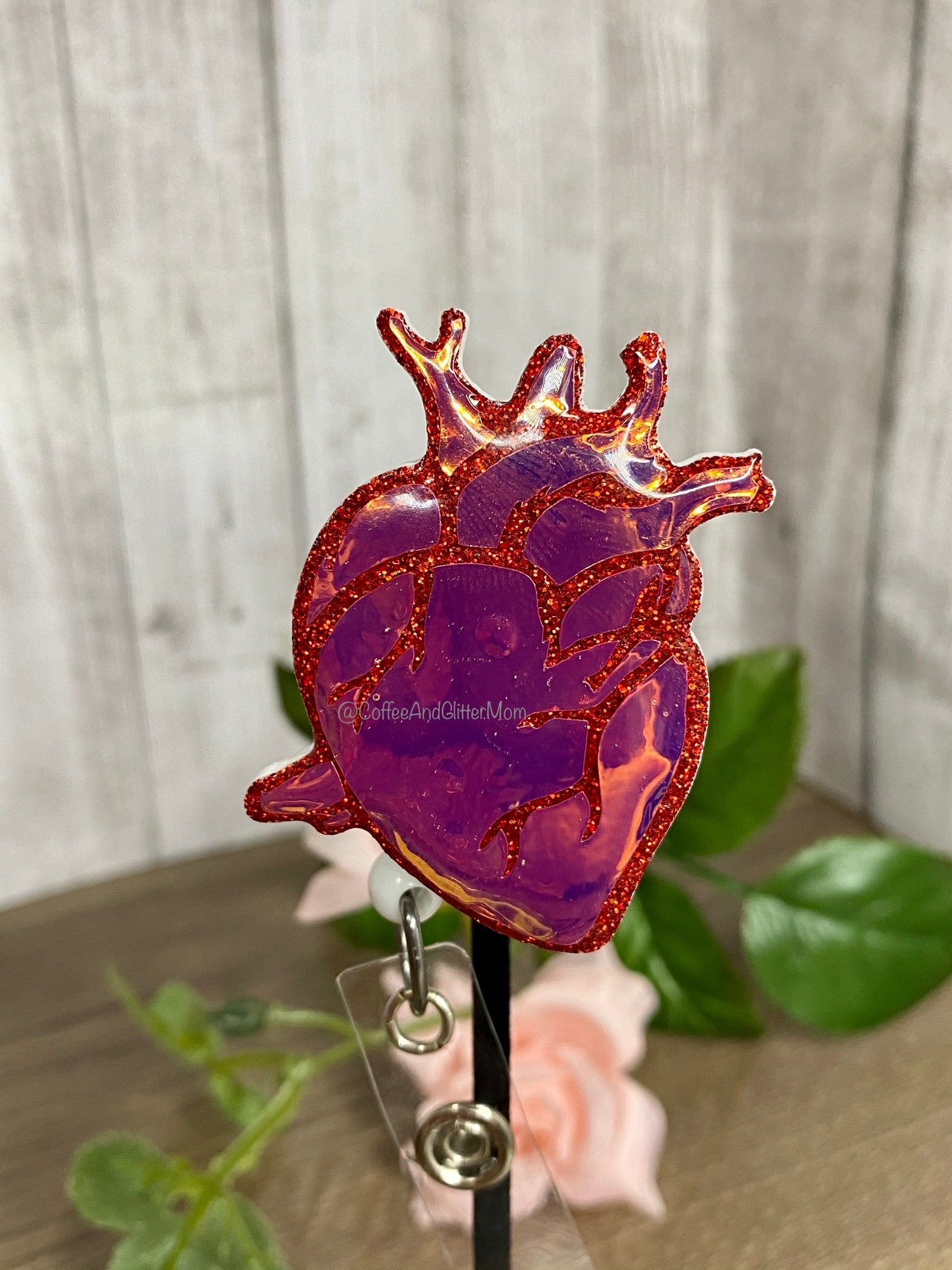 Anatomical Purple Heart Badge Reel *Flaw Sale Item* – Coffee And Glitter Mom