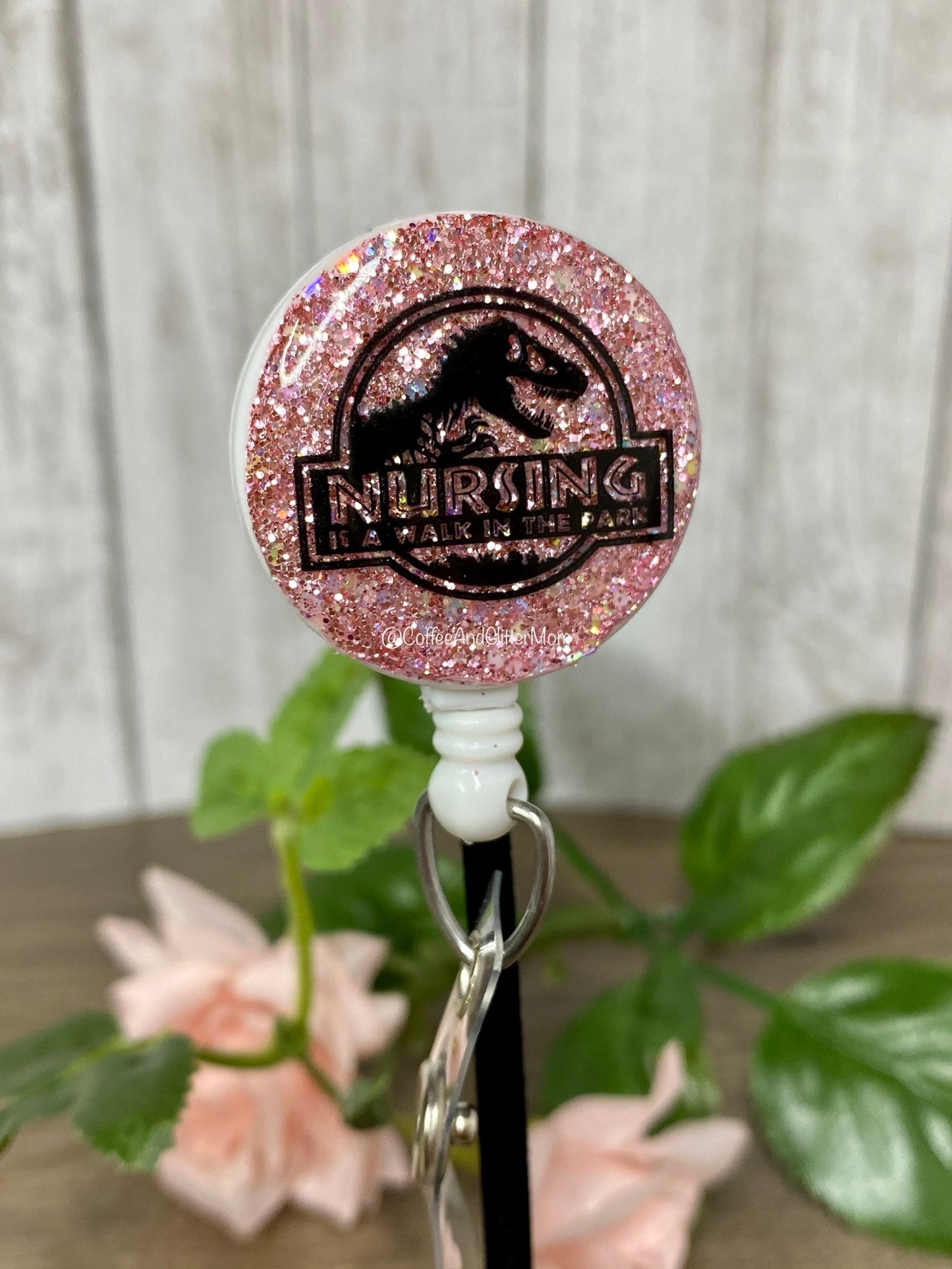 Pink Nursing is Like A Walk in the Park Badge Reel