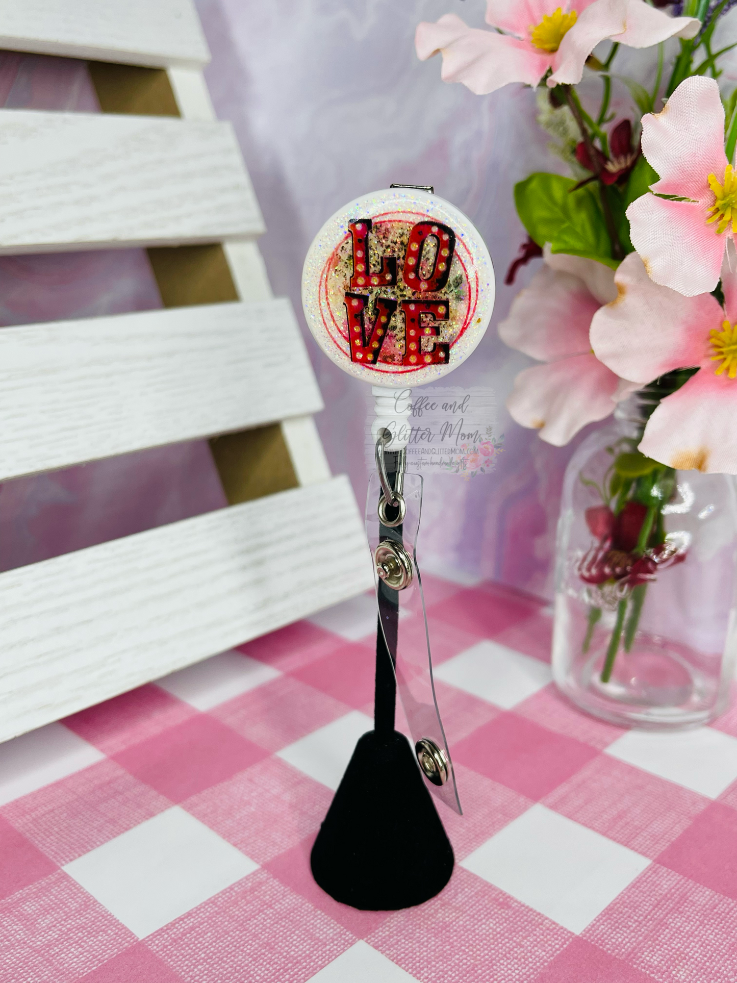 Lit Up Love Valentines Badge Reel