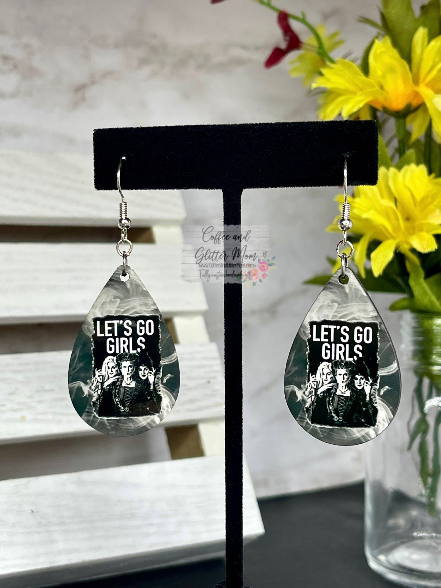 Let’s Go Girls Halloween Witches Teardrop Earrings