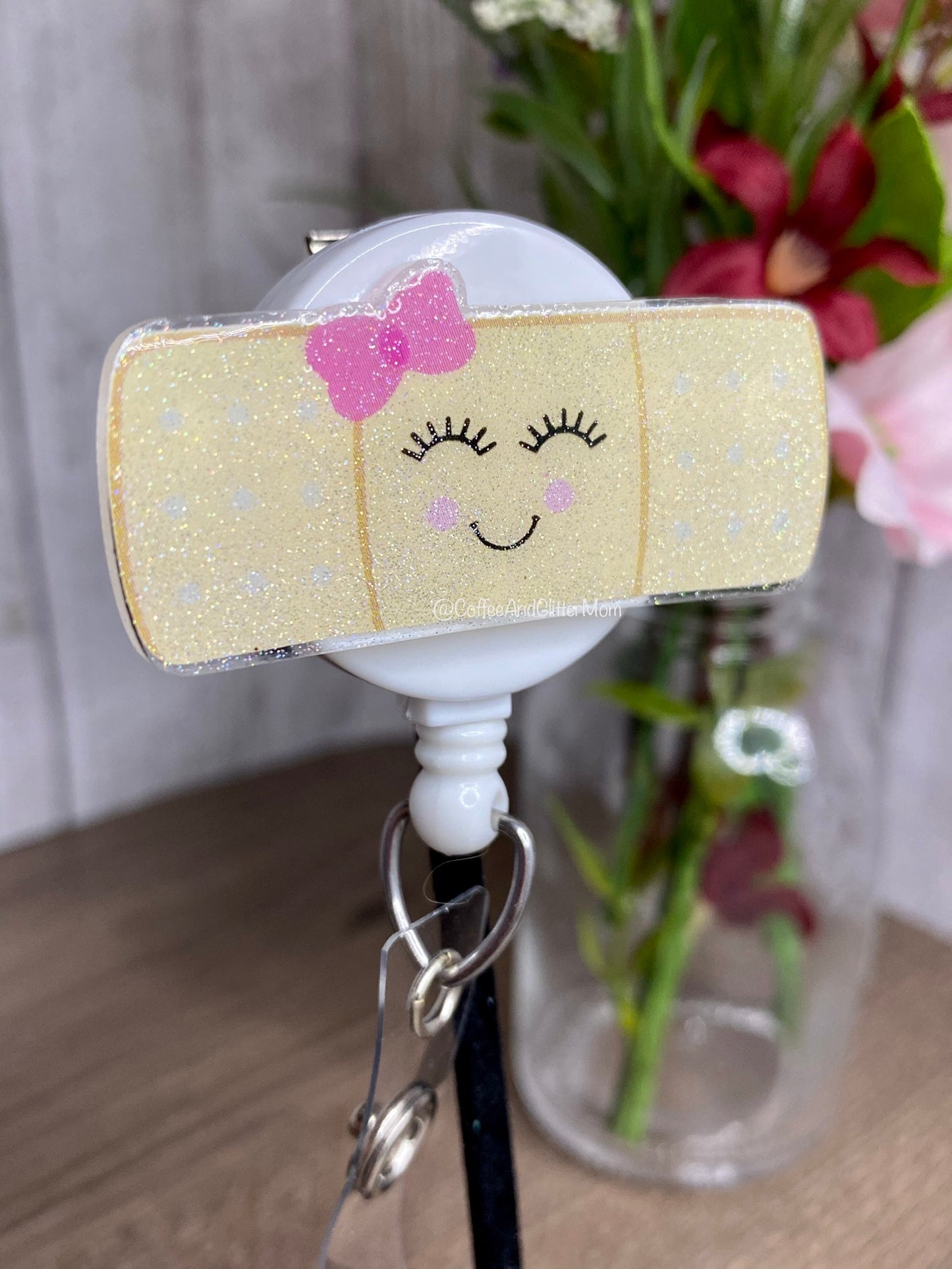 Happy Bandage Badge Reel