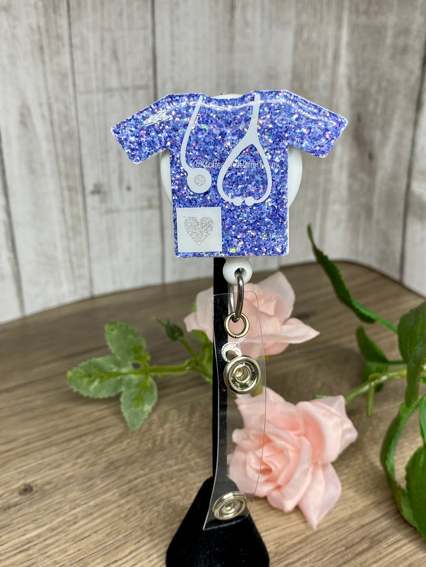 Lavender Scrubs Badge Reel