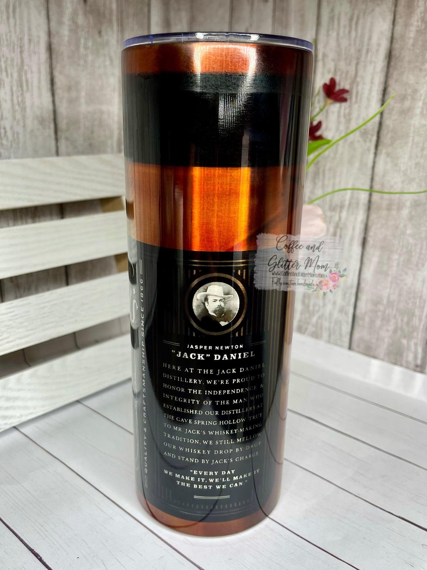 Metallic Whiskey 20oz Skinny Tumbler