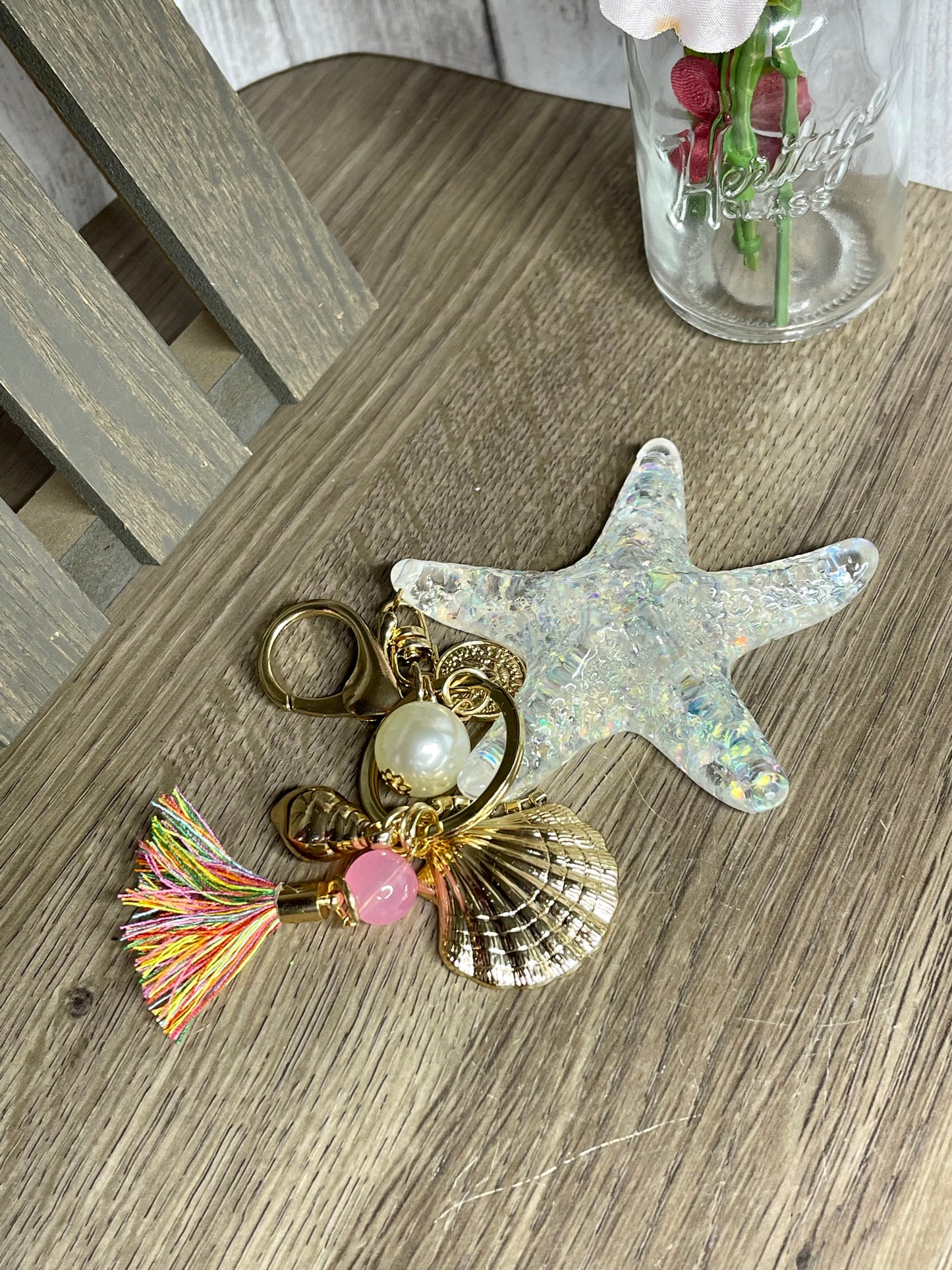 Starfish Sparkle Keychain