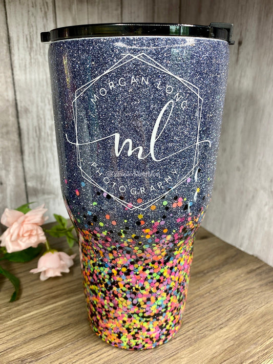 The Gunmetal Blacklight Dots Tumbler
