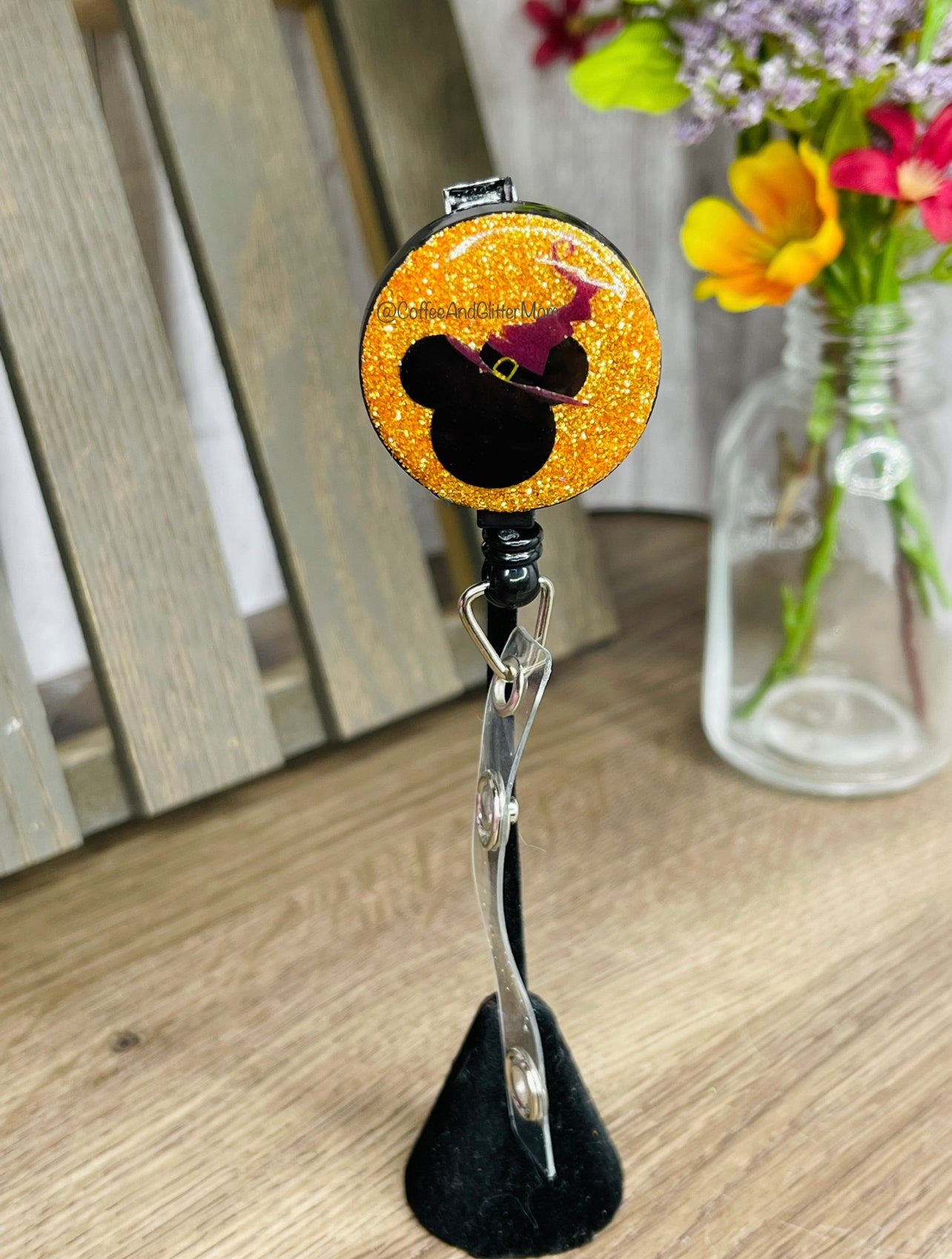 Mouse Witch Badge Reel