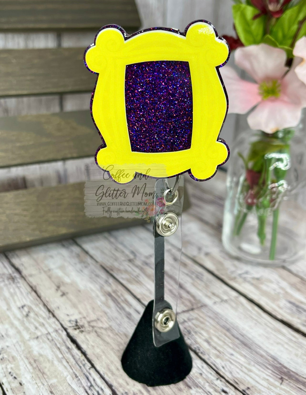 Yellow and Dark Purple Frame Badge Reel