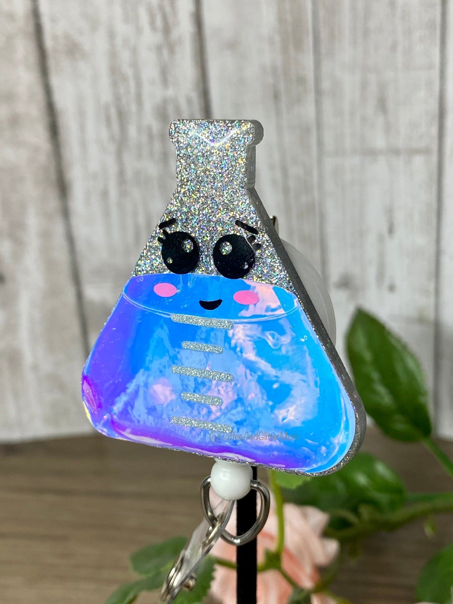 Blue Opal Beeker Badge Reel