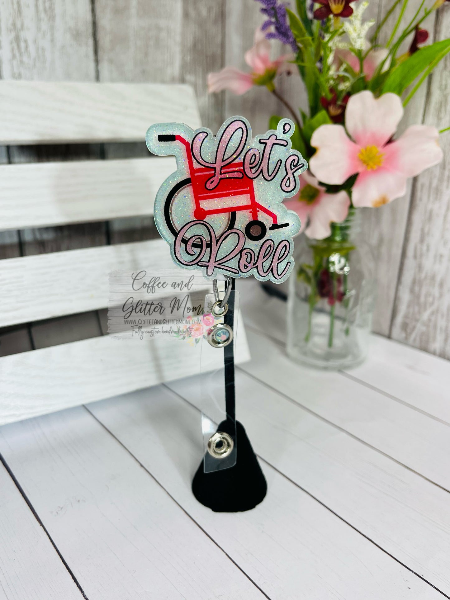 Let’s Roll Wheelchair Designer Badge Reel