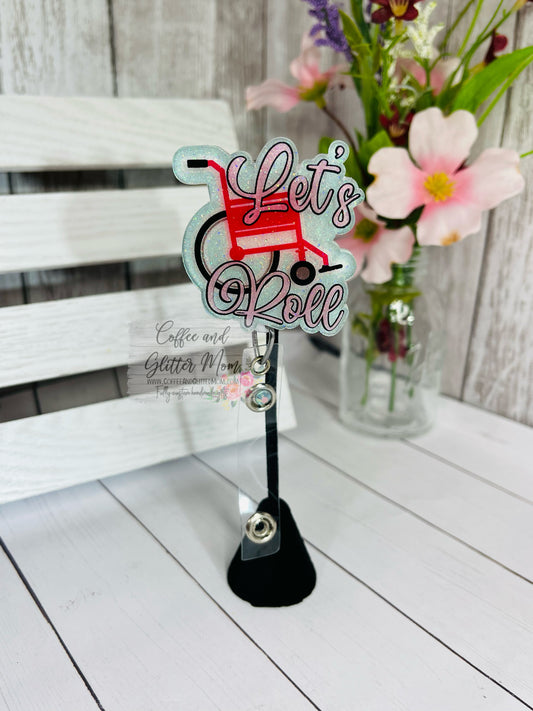Let’s Roll Wheelchair Designer Badge Reel