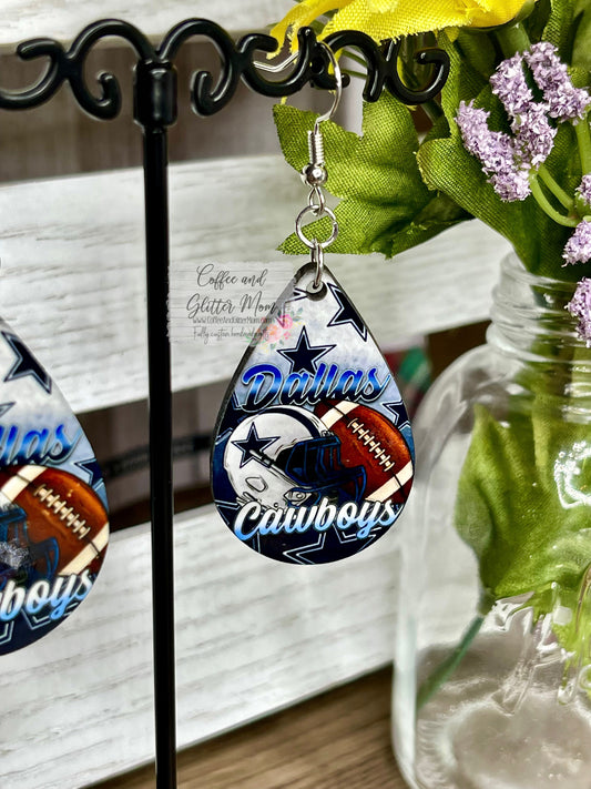 Cowboys Football Earrings
