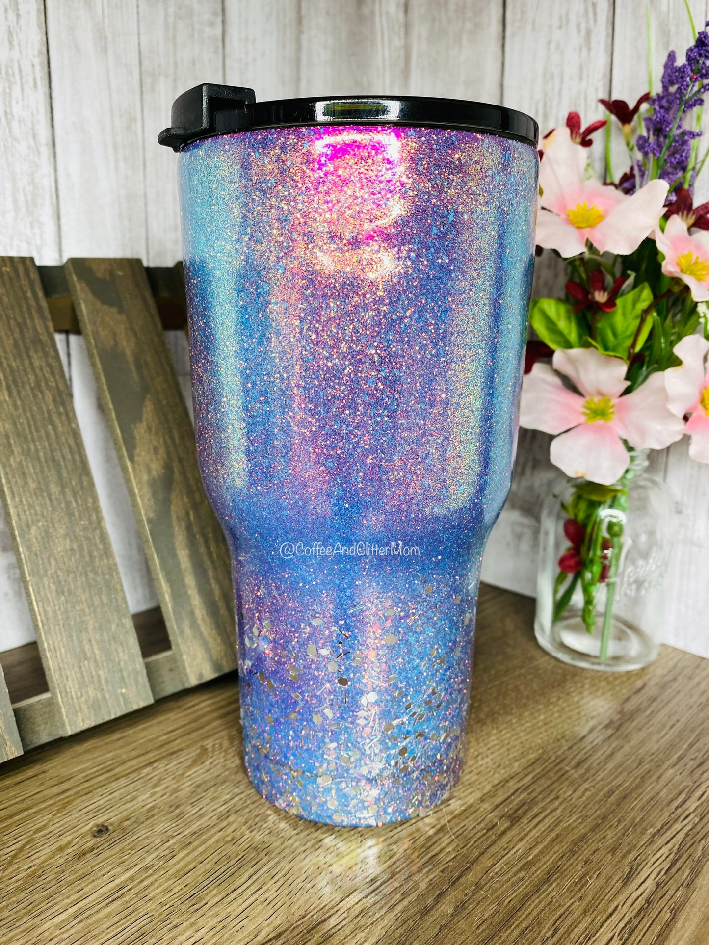 Purple and Blue Ice Swan 20oz Rtic