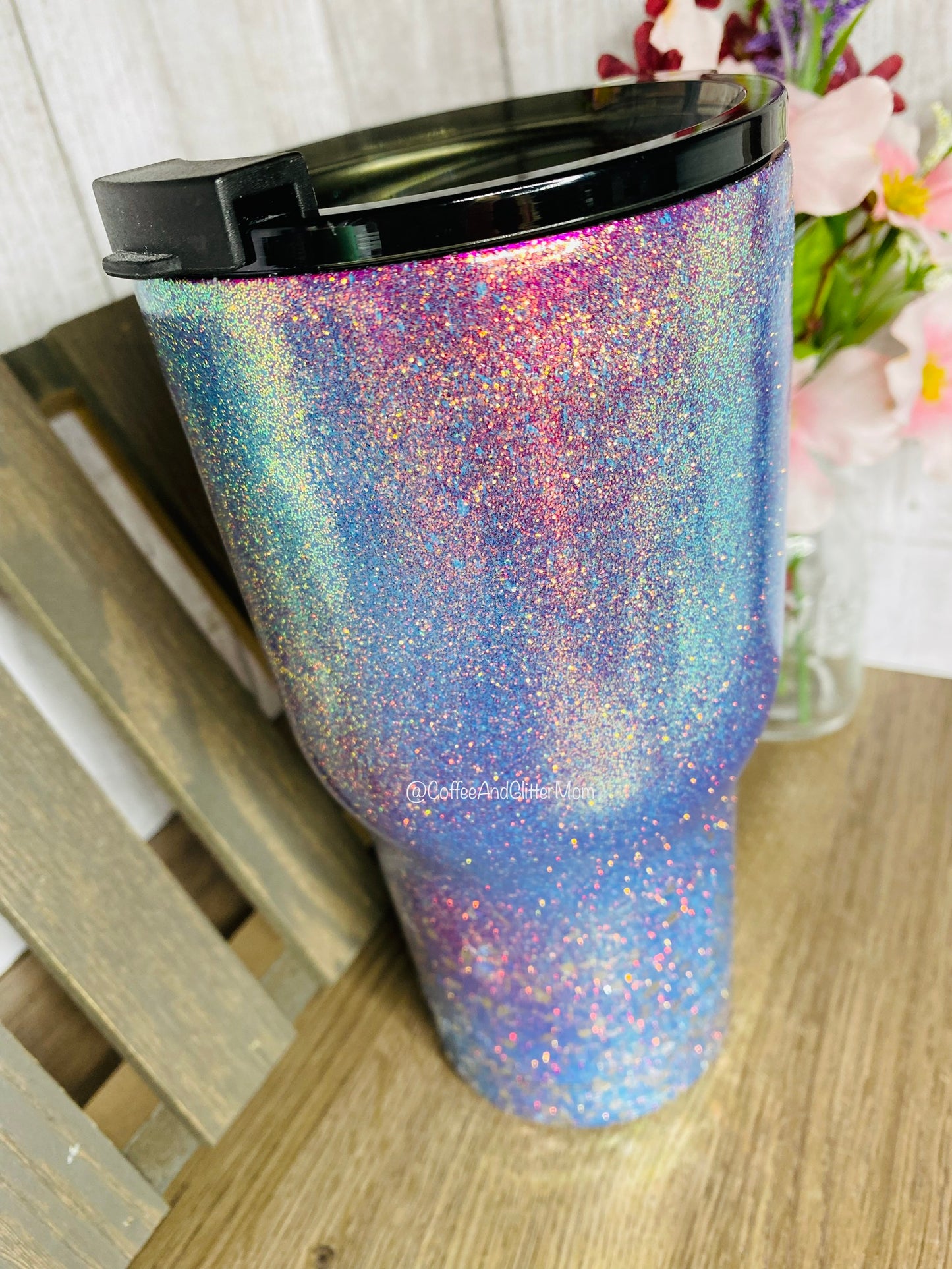 Purple and Blue Ice Swan 20oz Rtic