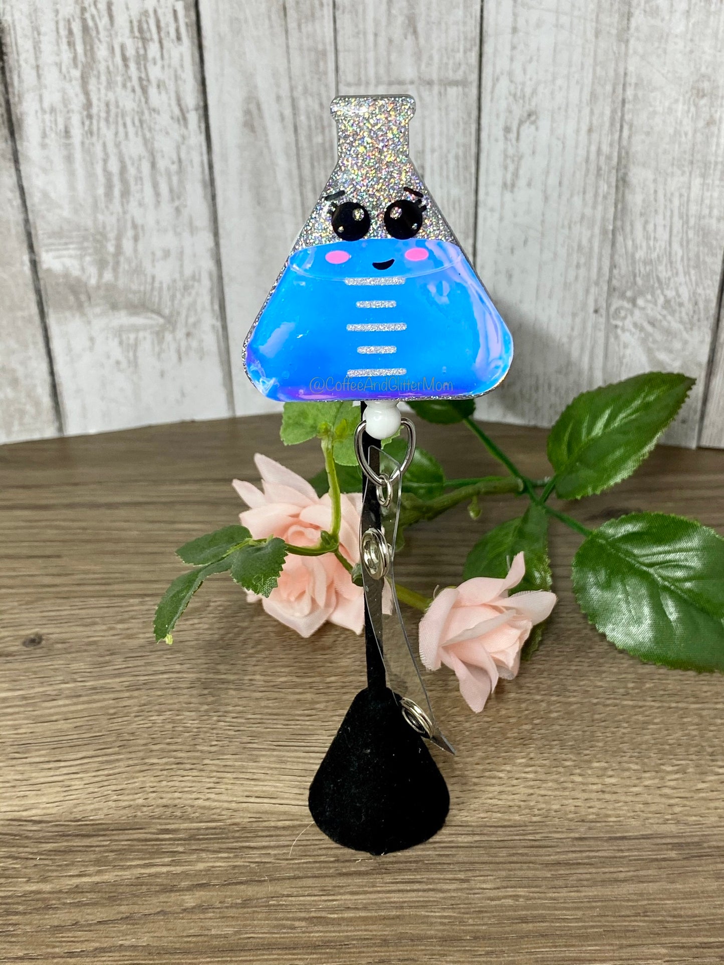 Blue Opal Beeker Badge Reel
