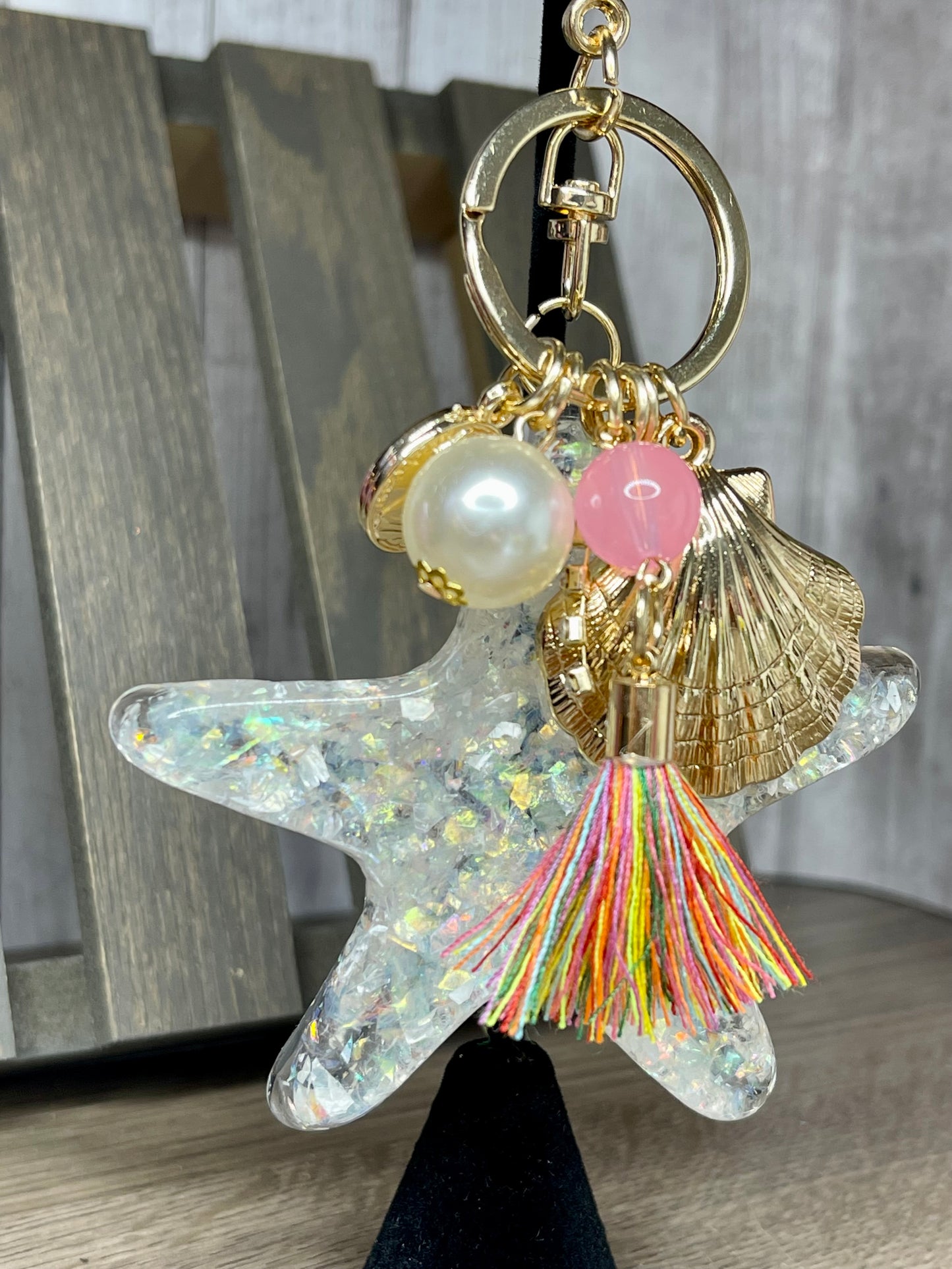 Starfish Sparkle Keychain