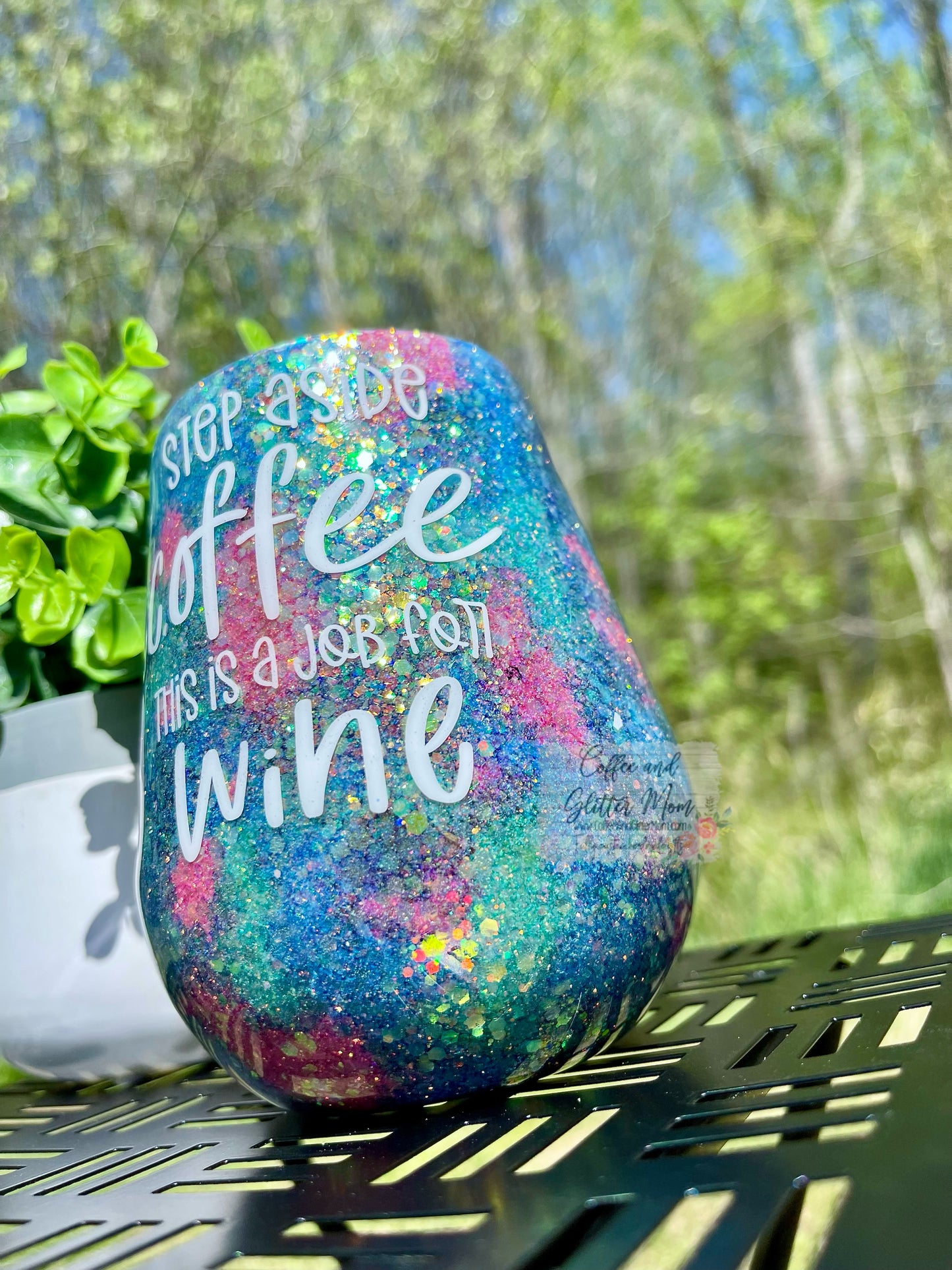 Step Aside Coffee ,Wine Time 14oz Wine Tumbler