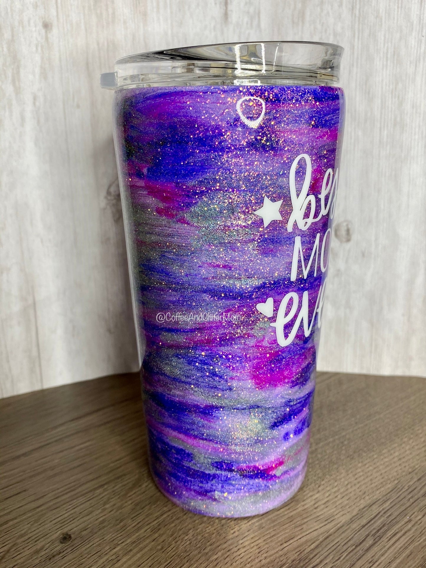 Purple and Silver Ink Tumbler