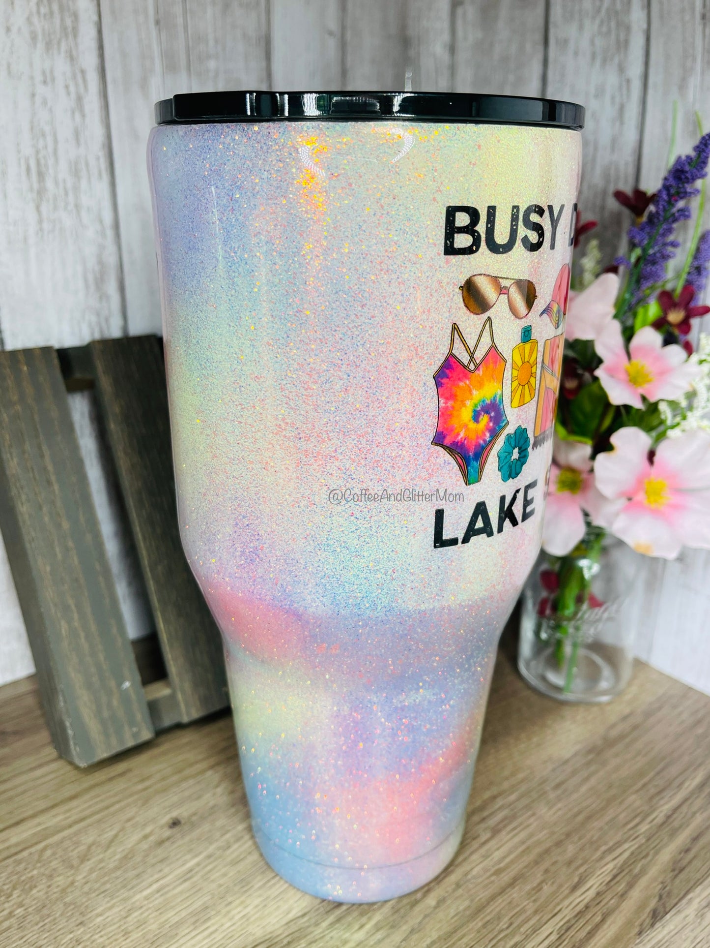 Busy Doing Lake Stuff Tie-Dye Pastel 40oz