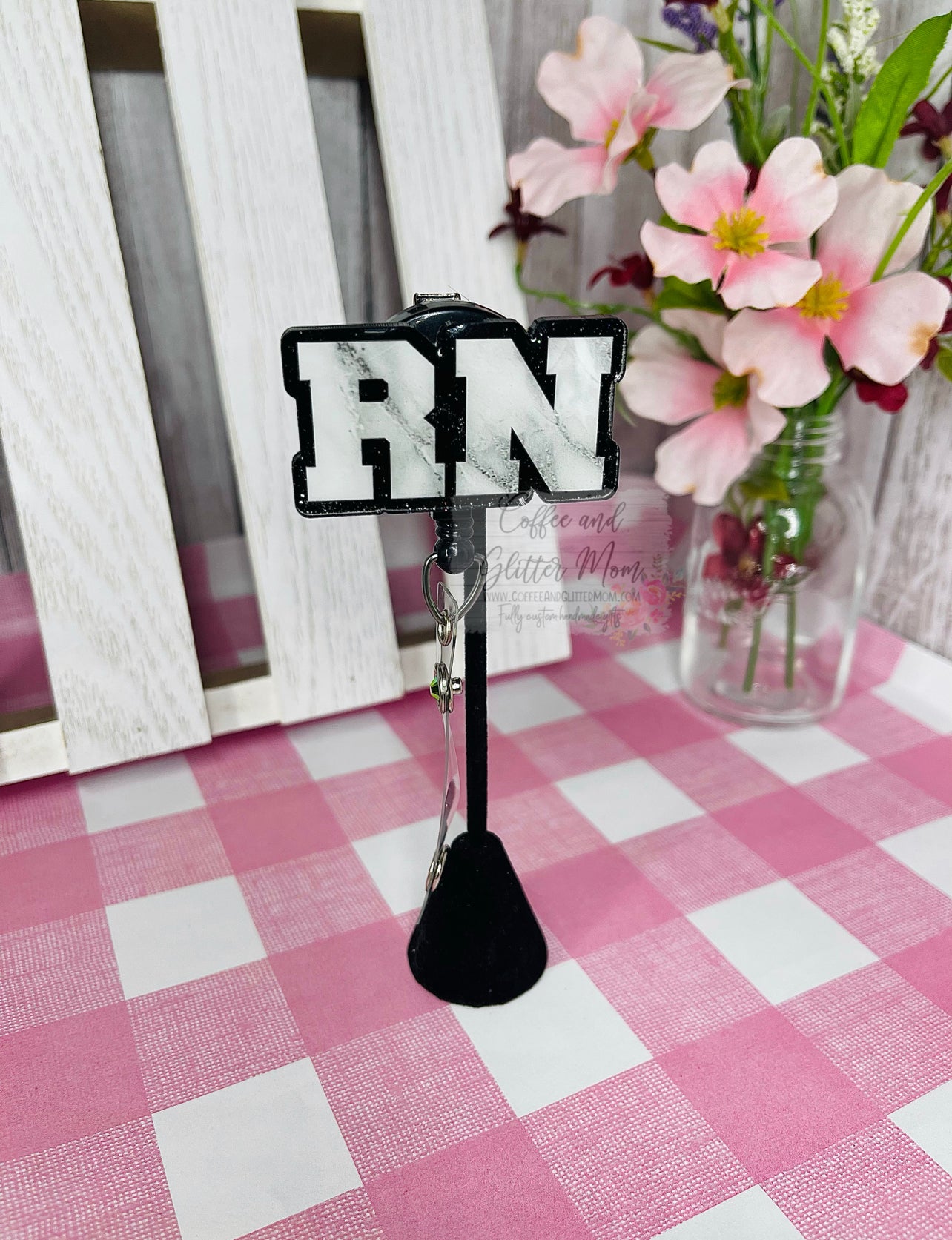 RN Marble Designer Badge Reel