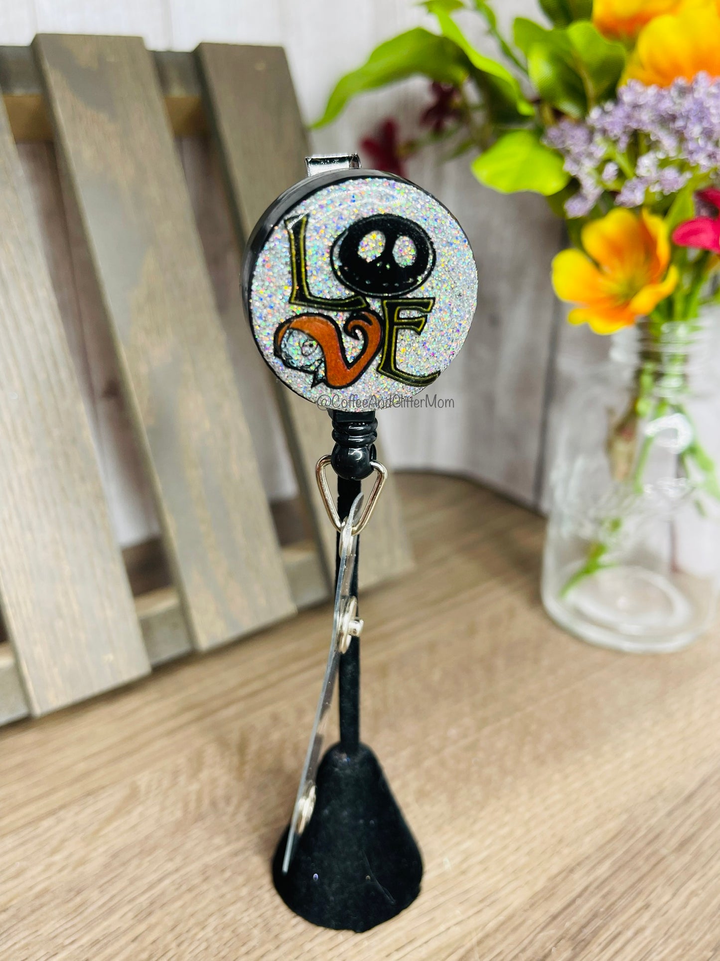 Nightmare Before Love Silver Holographic Badge Reel