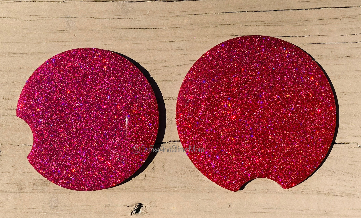 Holo Laser Plum Car Coaster Set