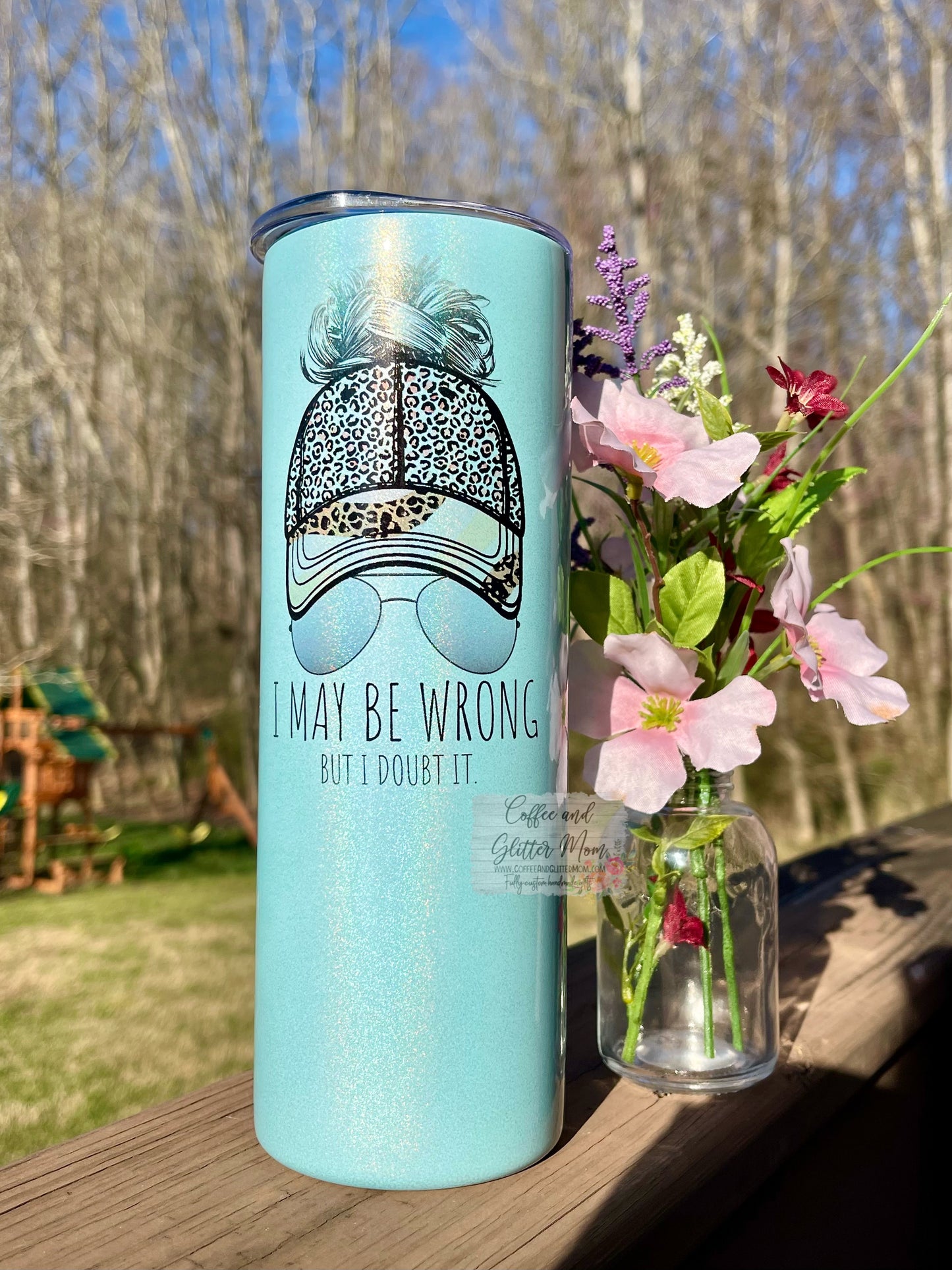Custom Holographic Rainbow 20oz Skinny Tumbler