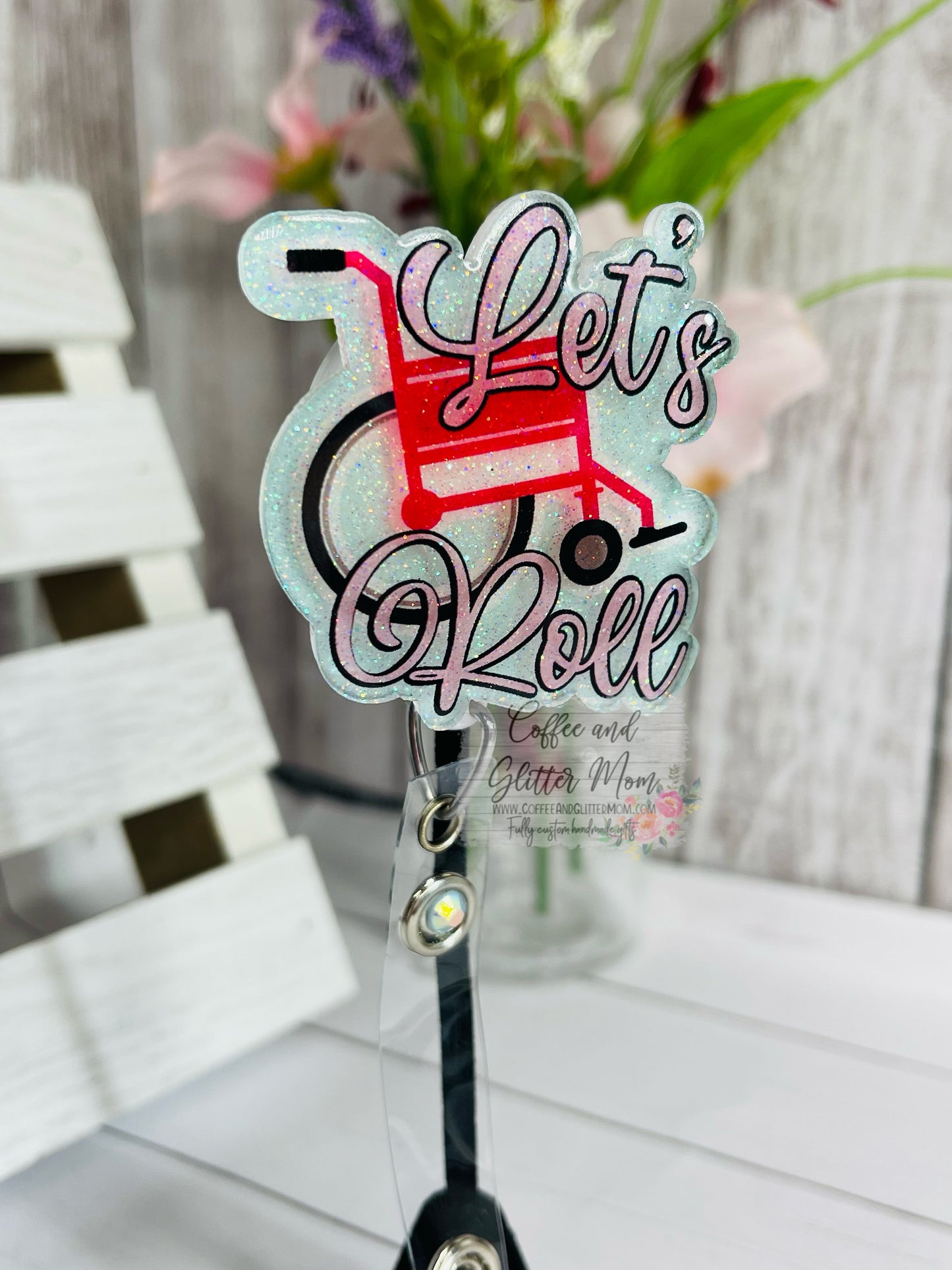 Let’s Roll Wheelchair Designer Badge Reel