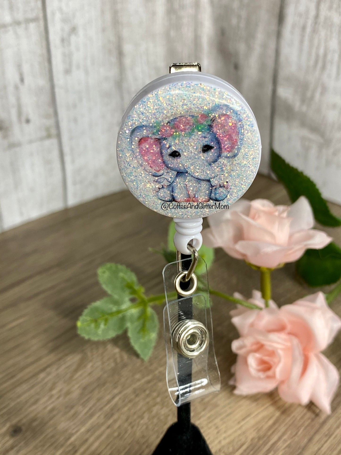 PREORDER Pink Elephant Badge Reel
