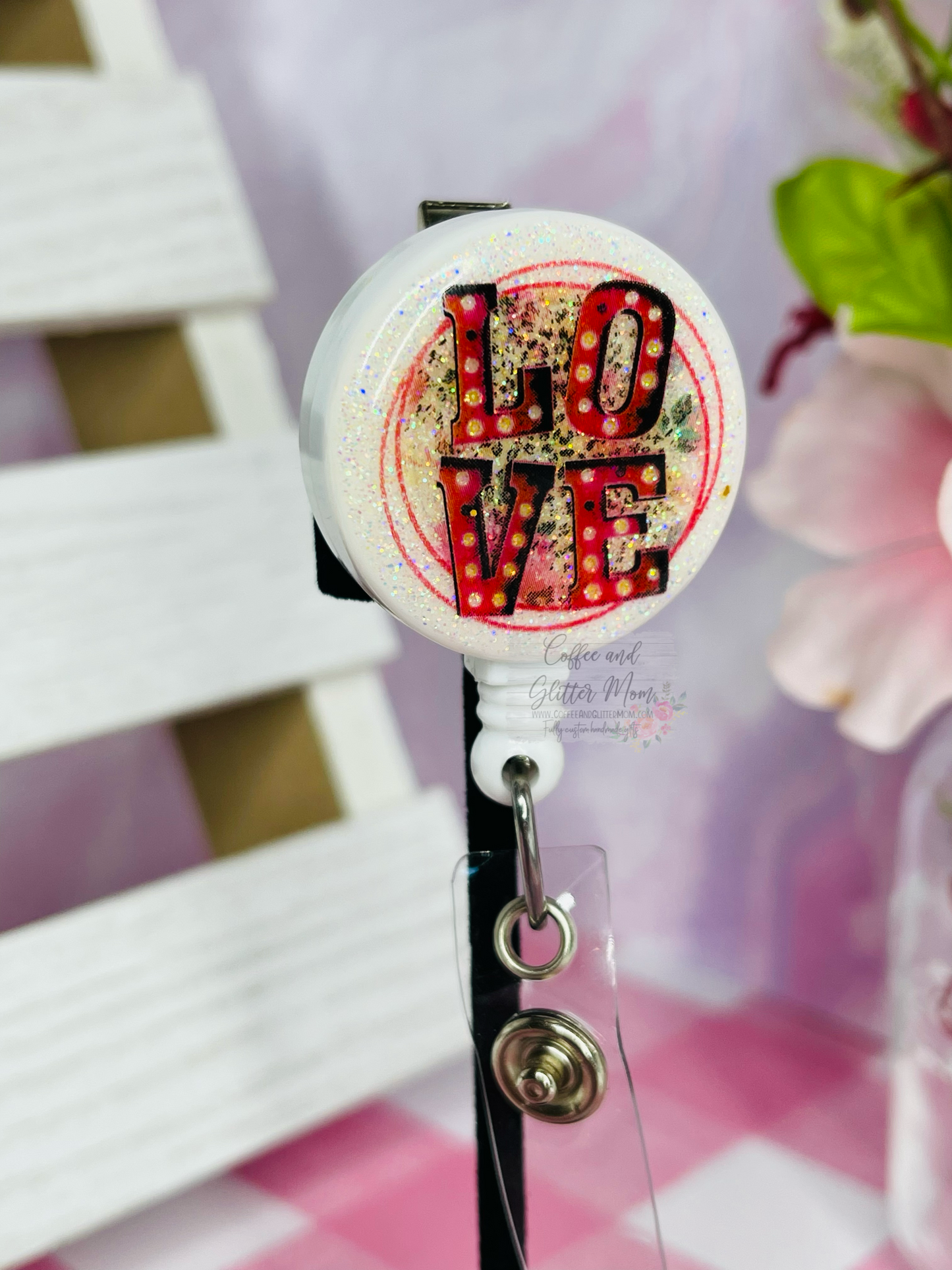 Lit Up Love Valentines Badge Reel