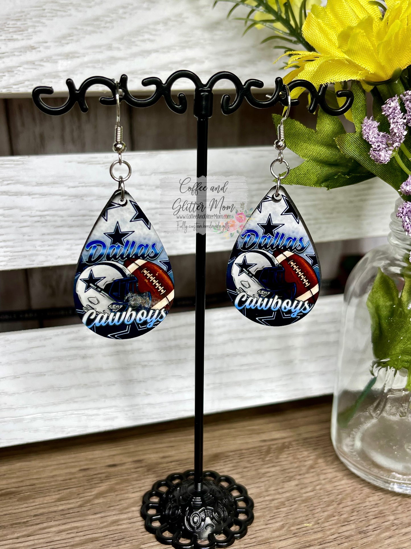 Cowboys Football Earrings
