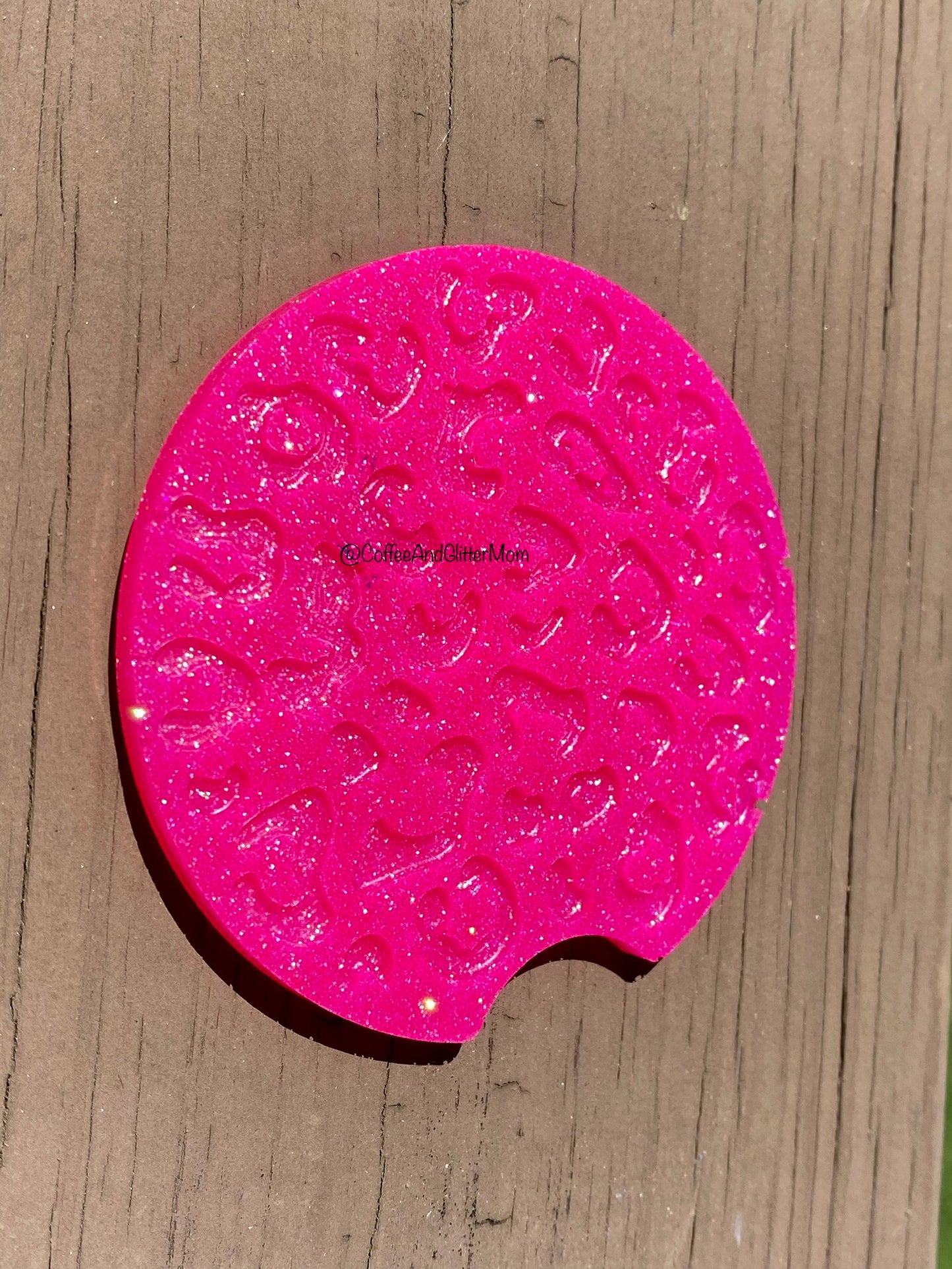 Animal Print Legally Pink Large Car Coaster