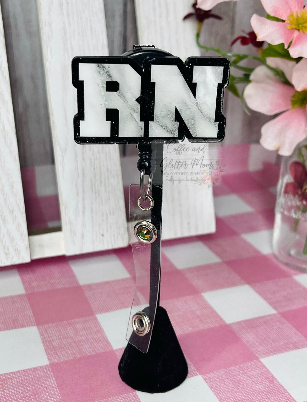 RN Marble Designer Badge Reel