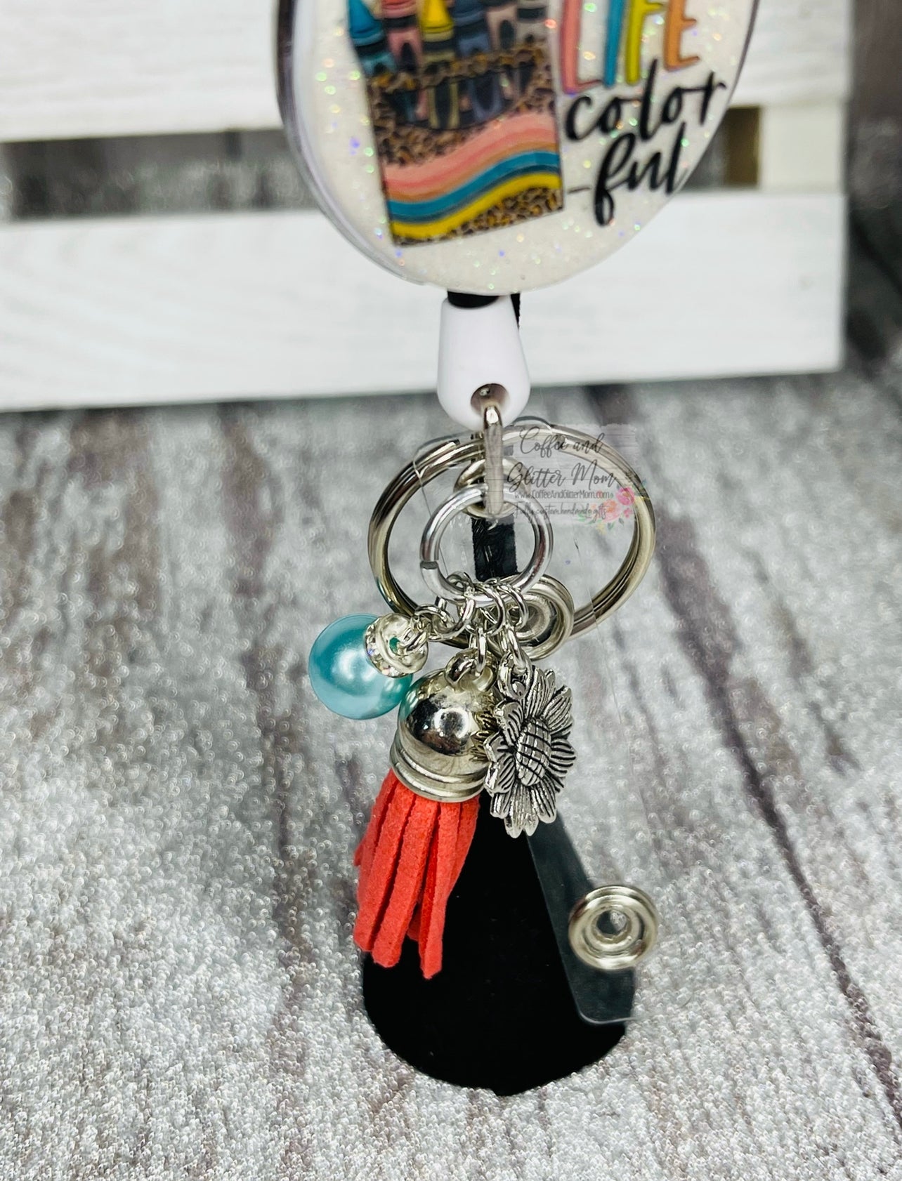 Make Life Colorful Clip On Retractable Key Ring