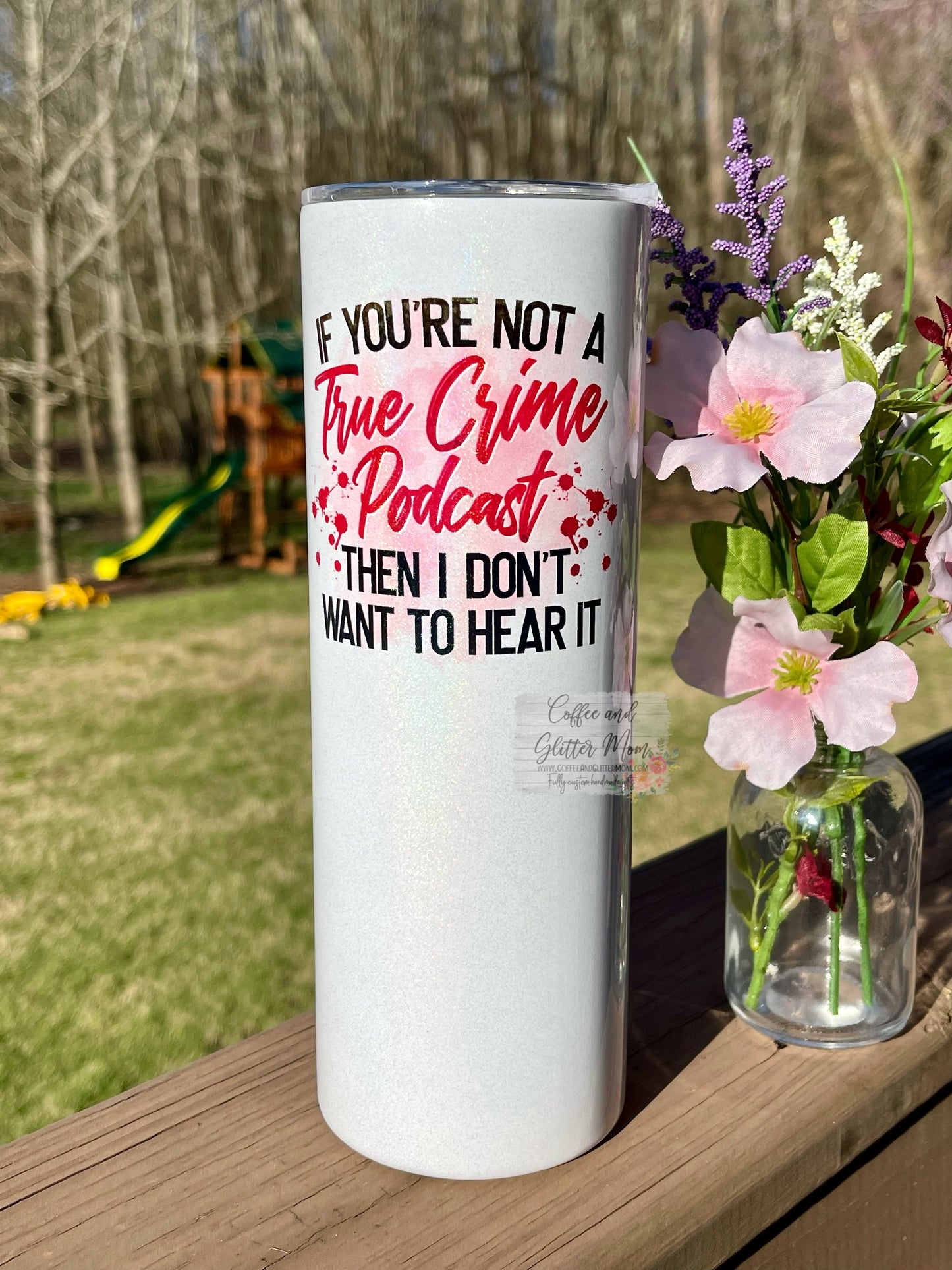Custom Holographic Rainbow 20oz Skinny Tumbler