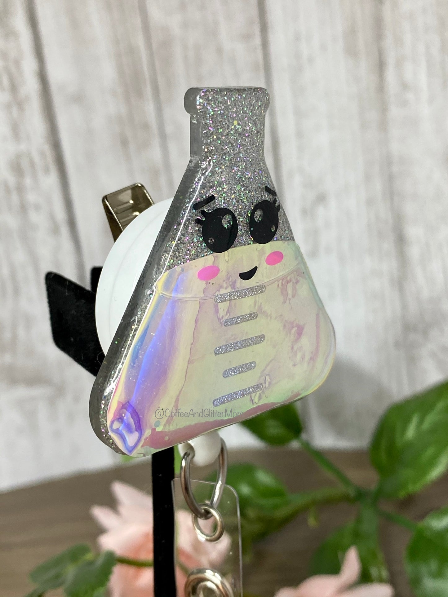 Blue Opal Beeker Badge Reel