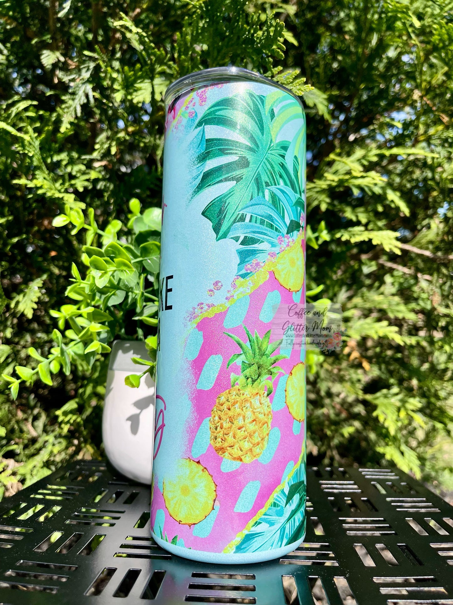 My Summer Body Great Personality 20oz Mint Rainbow Skinny Tumbler