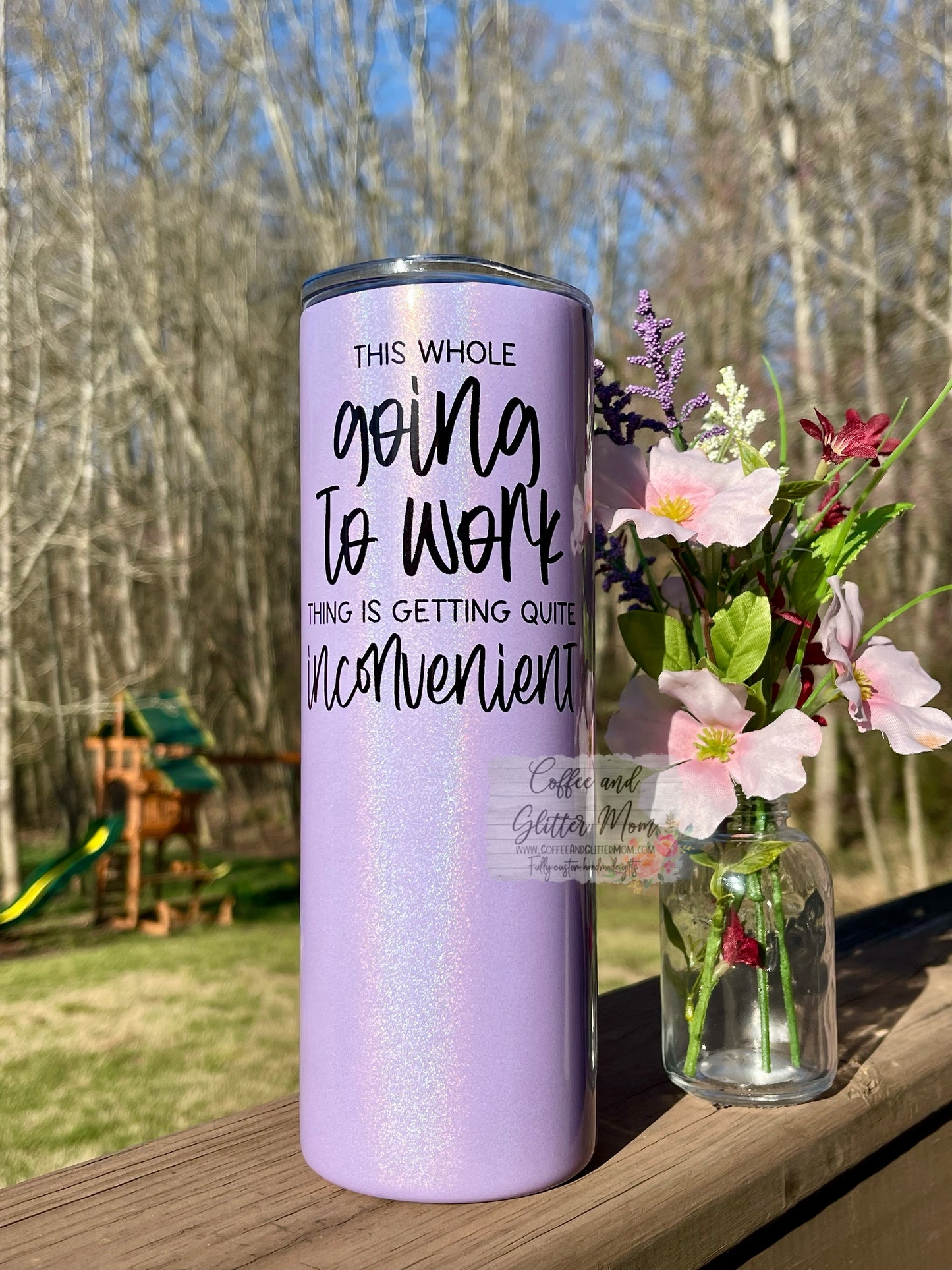 Custom Holographic Rainbow 20oz Skinny Tumbler