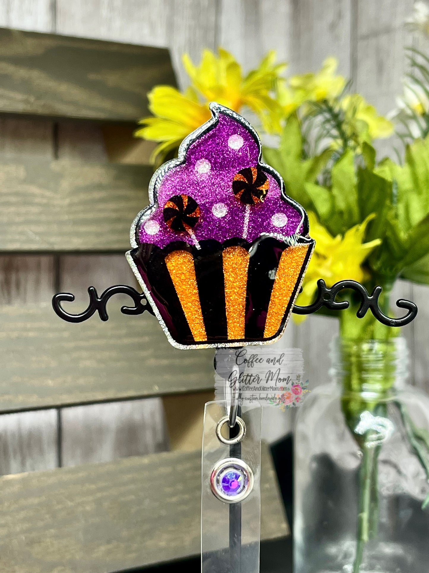 Halloween Sweets Cupcake Designer Badge Reel