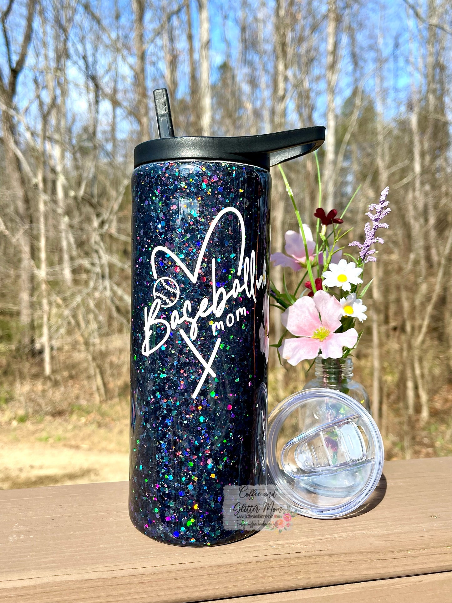 Baseball Mom 25oz Duo-Lid Skinny Tumbler With Straw