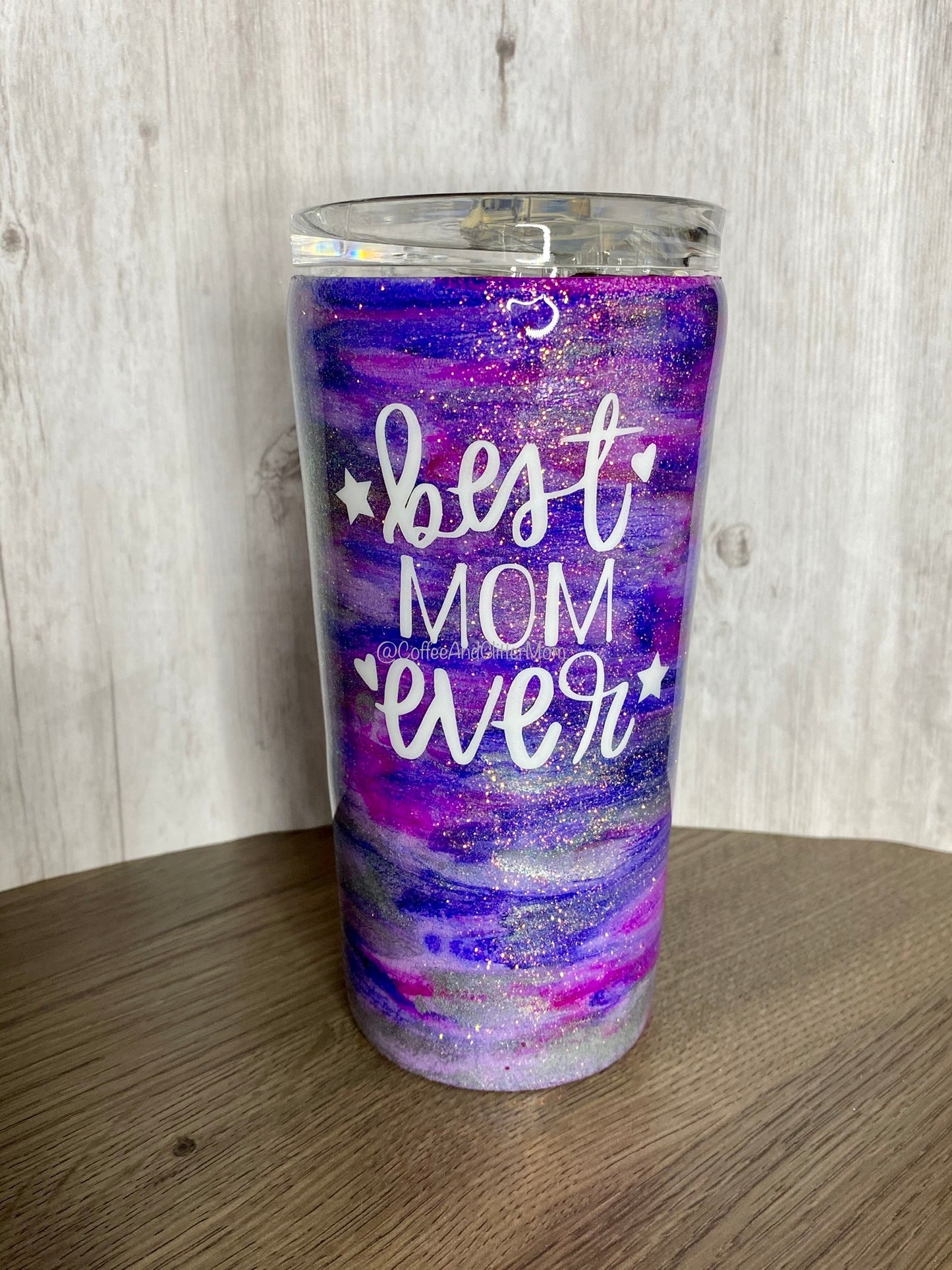 Purple and Silver Ink Tumbler