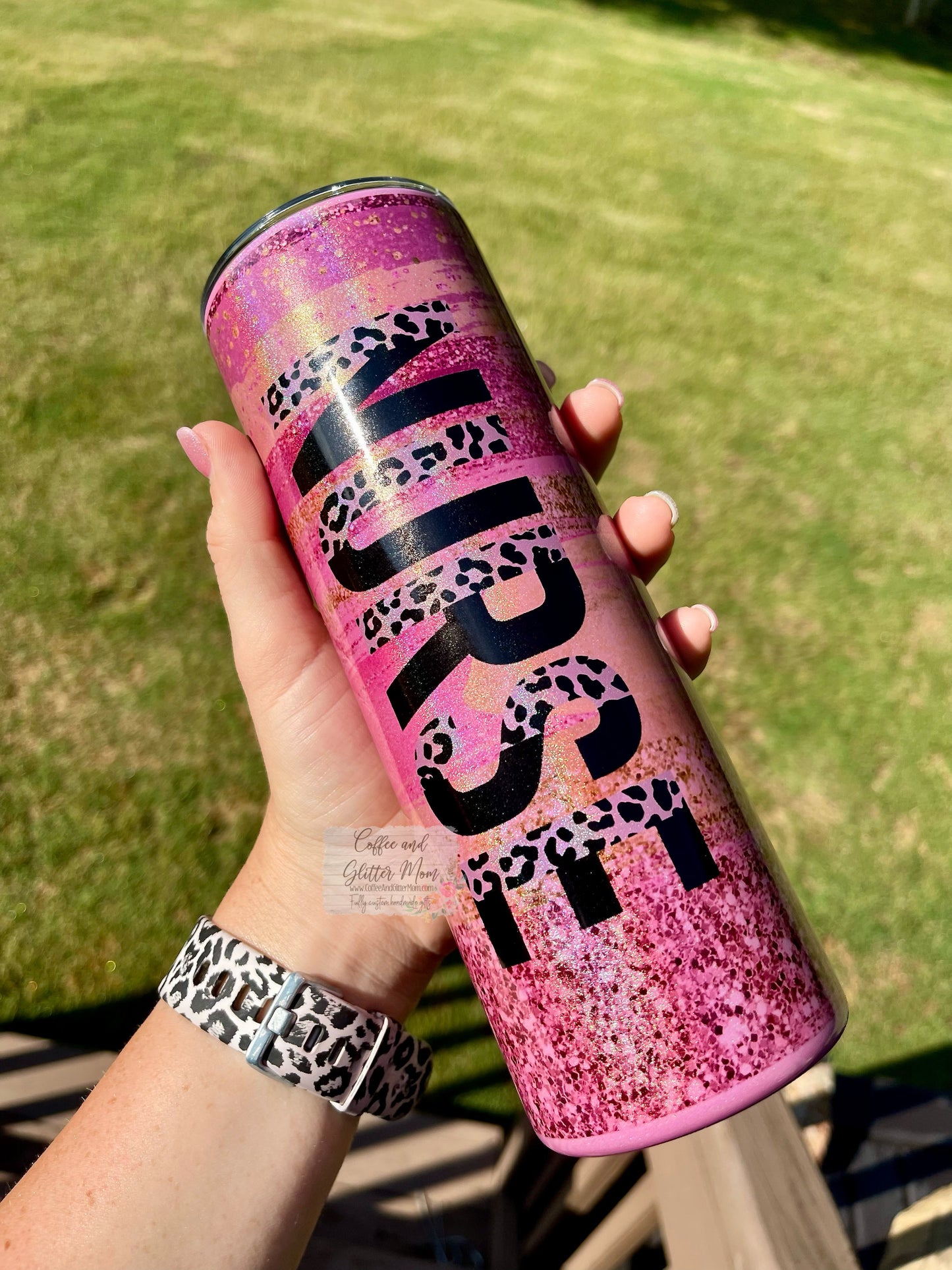 Nurse Animal Print 20oz Pink Rainbow Skinny Tumbler