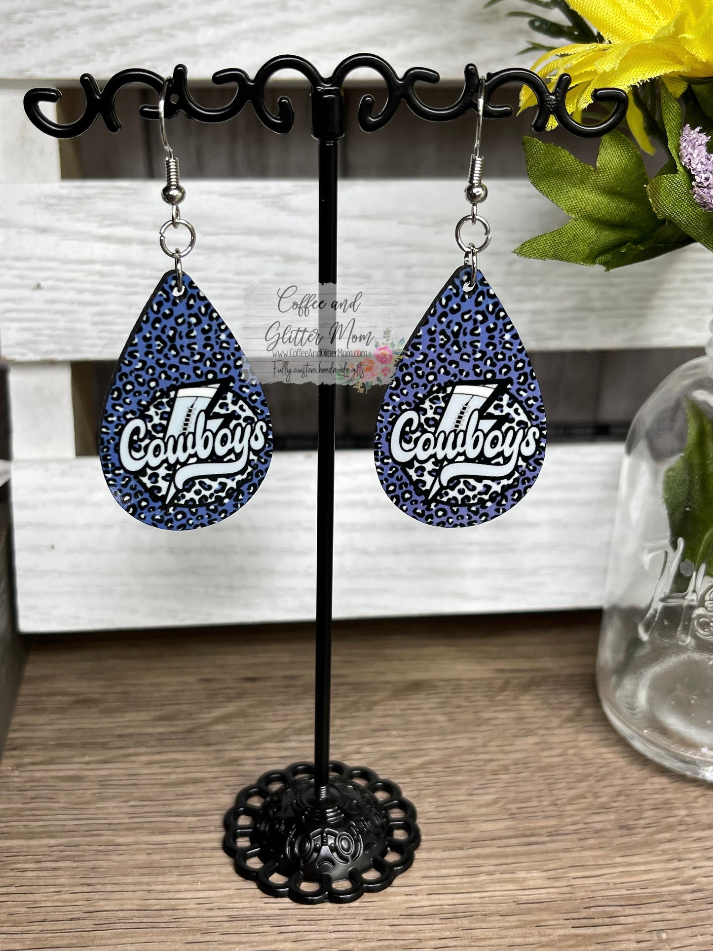 Cowboys Animal Print Earrings